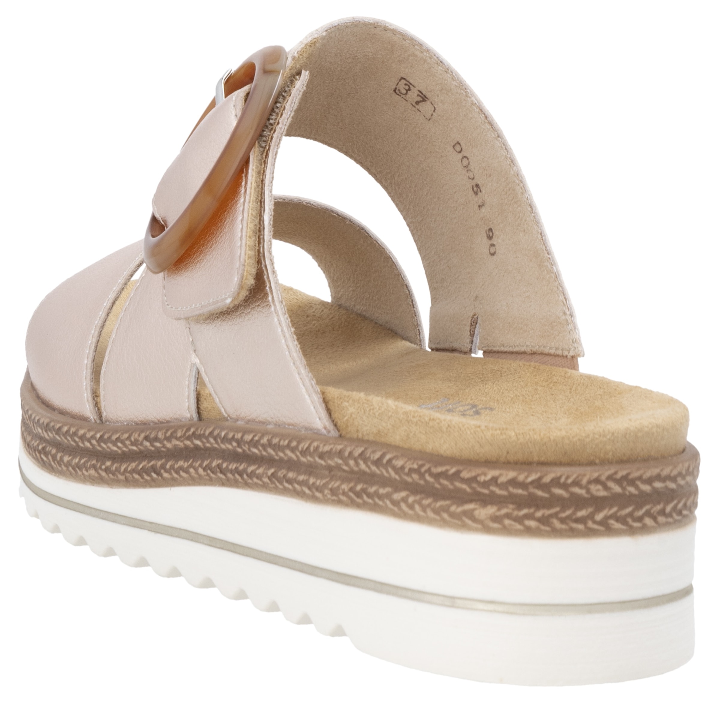 Remonte Pantolette, Keilabsatz, Sommerschuh, Schlappen mit Zierschnalle