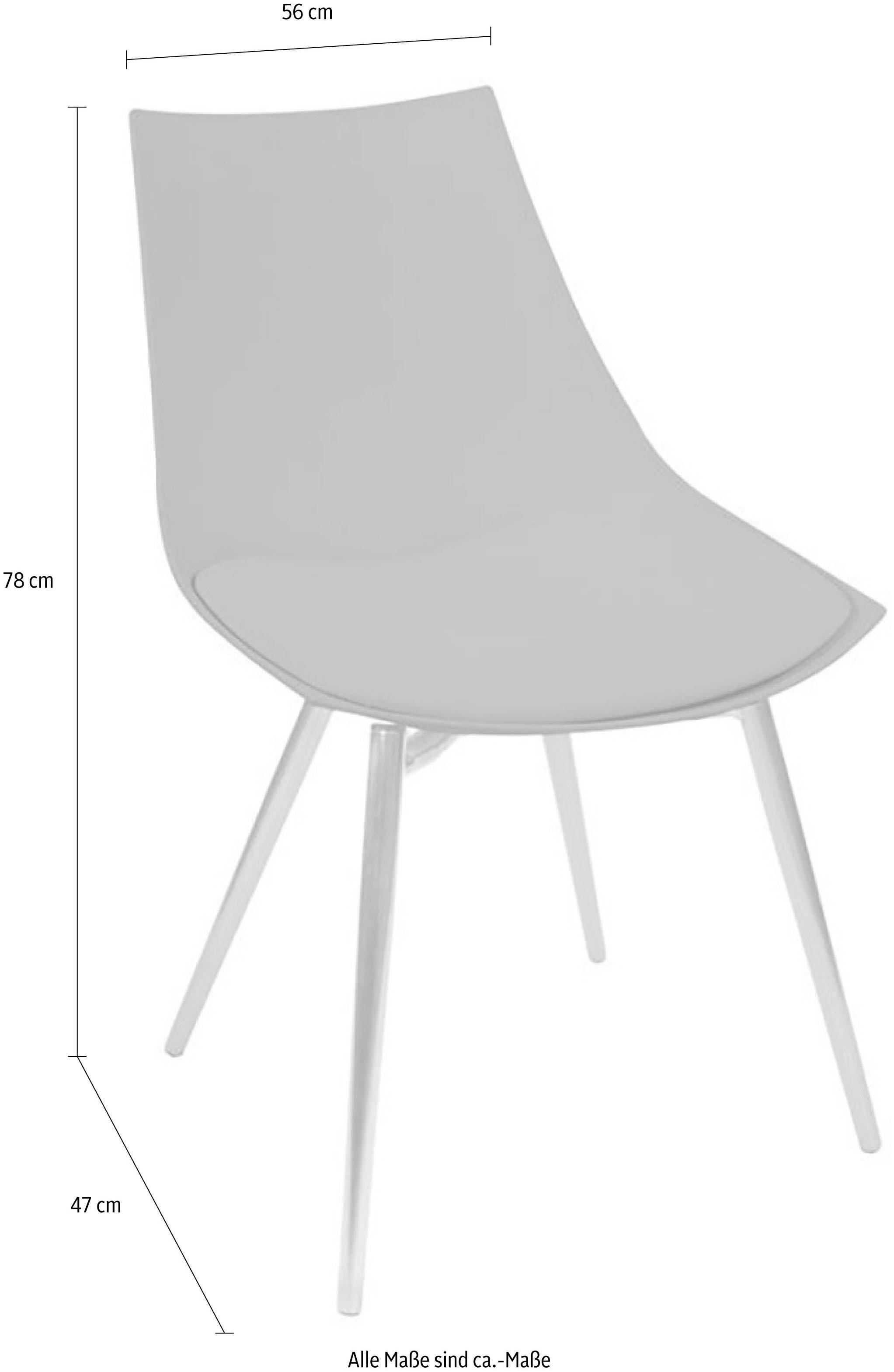 Kayoom Stuhl »Dakota 110 4er-Set, Kunstleder-Bezug, Sitzfläche aus Schaumstoff«, (Set), 4 St., ergonomisch, komfortabel, pflegeleicht, Kunstleder-Bezug