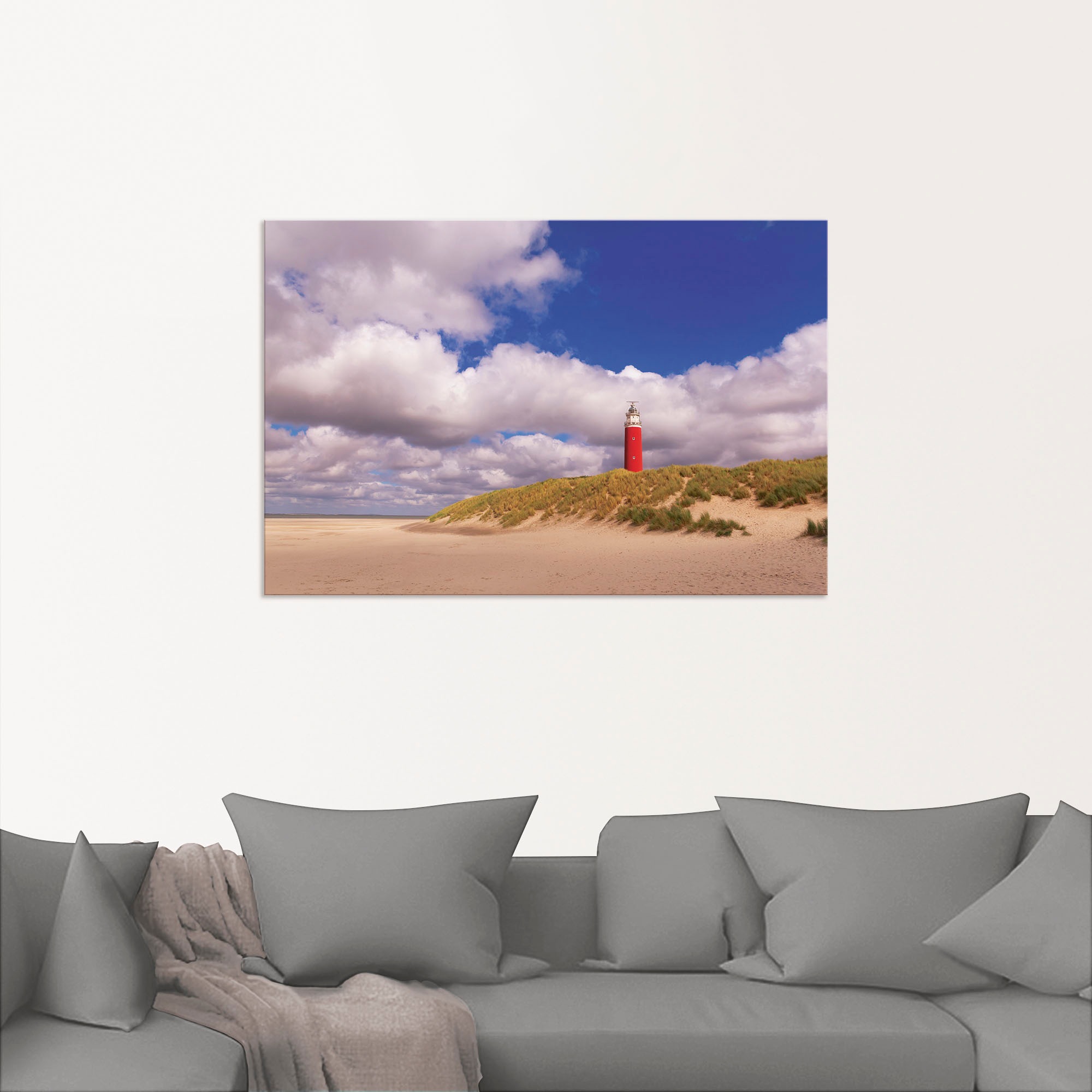 Artland Wandbild »Wolkenimpression am Leuchtturm«, Küste, (1 St.), als Alubild, Outdoorbild, Poster in verschied. Größen