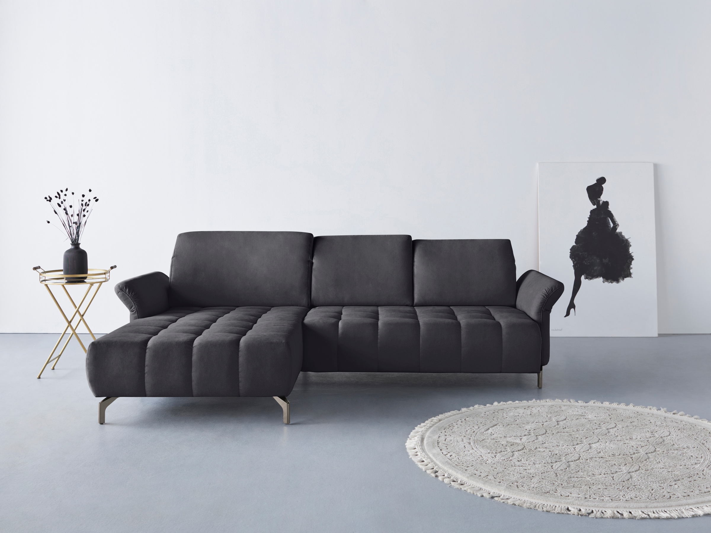 INOSIGN Ecksofa »Fresh L-Form«, Federkern, wahlweise Kopfteilverstellung un günstig online kaufen