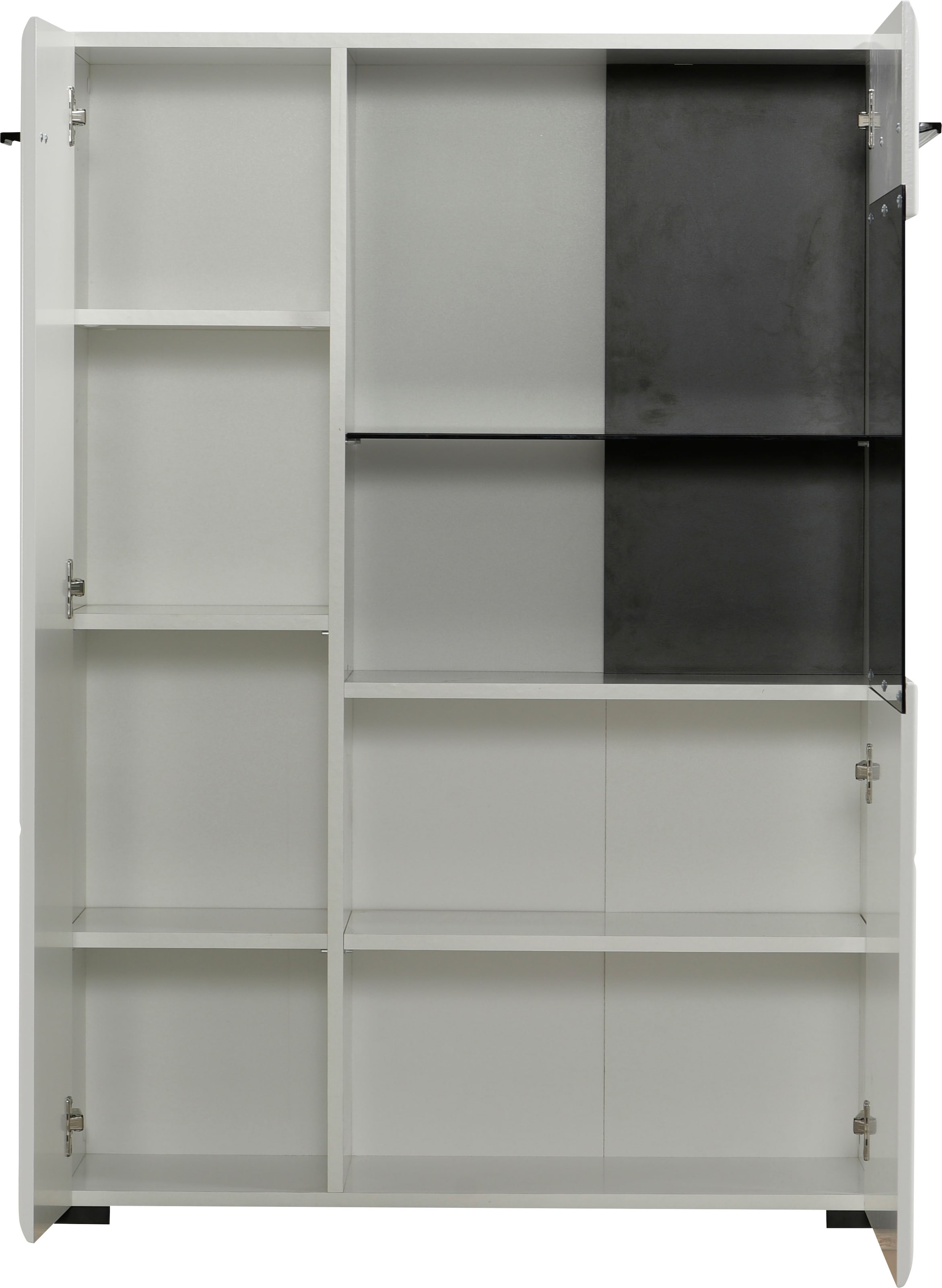 INOSIGN Highboard »Trentino«, Vitrine, Soft-Close-Funktion, Hochglanzfronten, Breite 87 cm