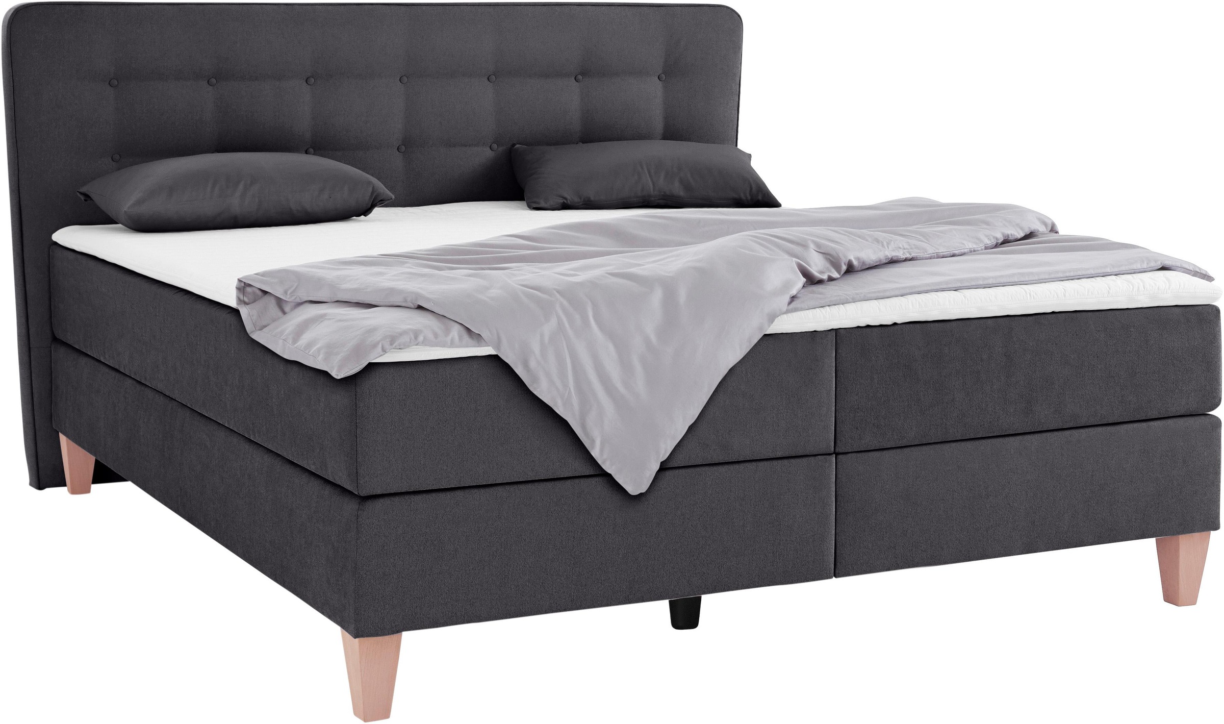 Home affaire Boxspringbett »Ascola«, incl. Topper, 5, Breiten, 3 Ausführungen, 2 Härtegrade