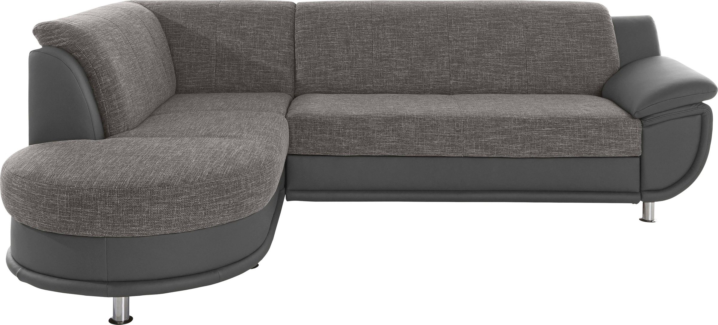 TRENDMANUFAKTUR Ecksofa »Rondo 3, zeitlos und bequem, Materialmix, breite A günstig online kaufen