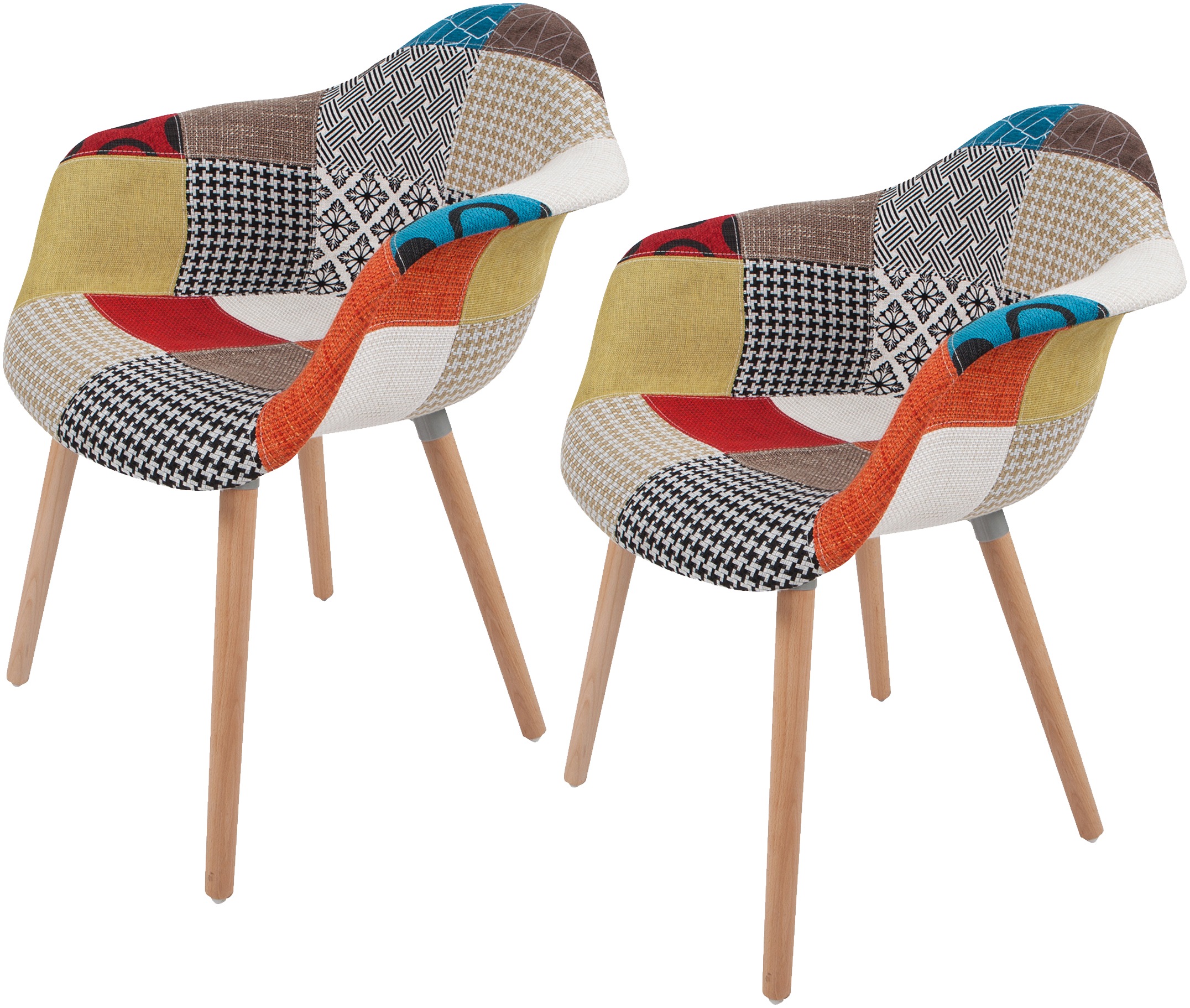 Kayoom Polsterstuhl "Stuhl Dave 110 2er-Set Multi, bequemer Stuhl mit Patch günstig online kaufen