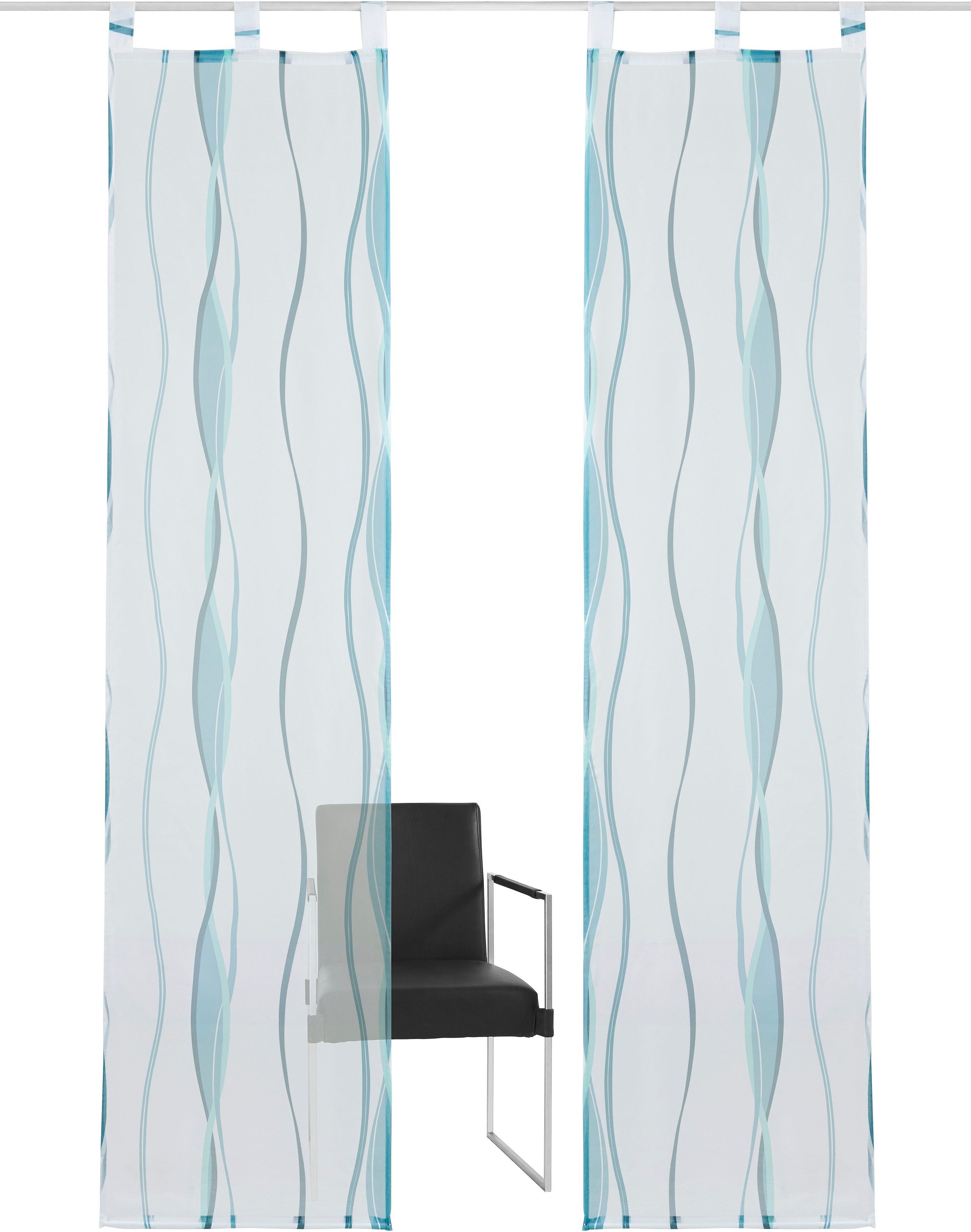 my home Schiebegardine »Dimona« Schlaufen 2 Stk. tlg. 2er-Set, Fertiggardin günstig online kaufen