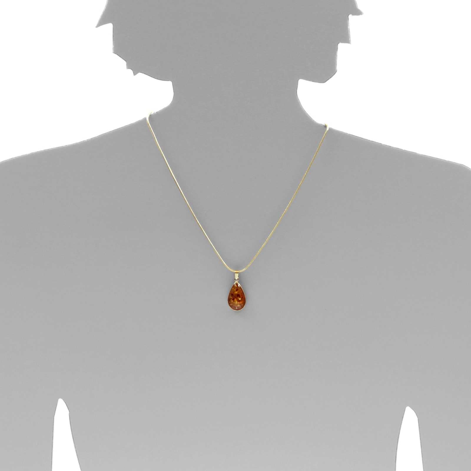 OSTSEE-SCHMUCK Kettenanhänger »Ostsee-Schmuck Anhänger Classic Tropfen 21 x 14 mm« (1 Stk. tlg.)