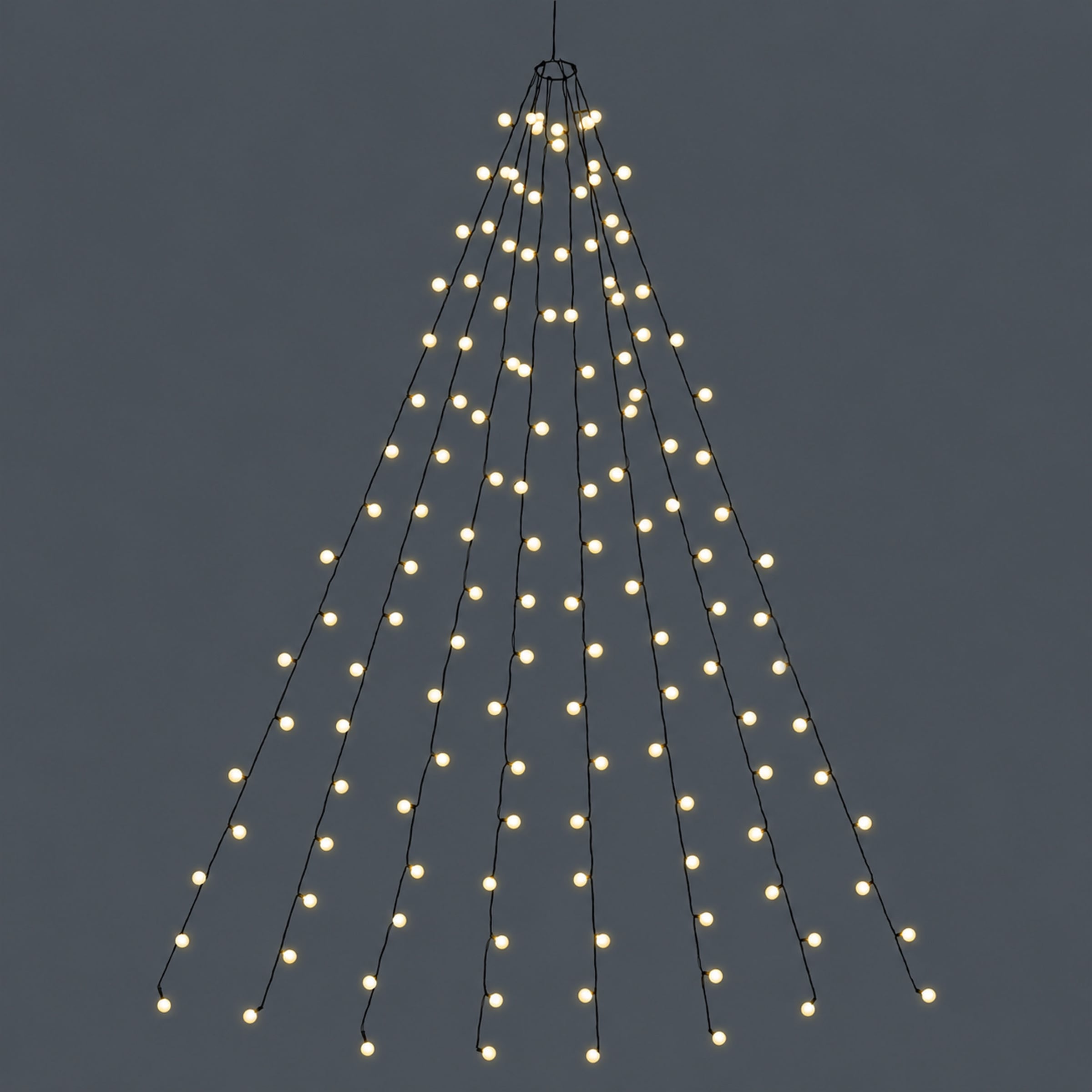 OTTO home LED-Baummantel »1,3/ 1,7/ 2,1/ 2,6 u. 3,3 m Länge, Kugel LEDs, Timer, Indoor, Outdoor« warmweiß, IP44, 5 m Zuleitung, innen, außen, Garten, Balkon, Terrasse