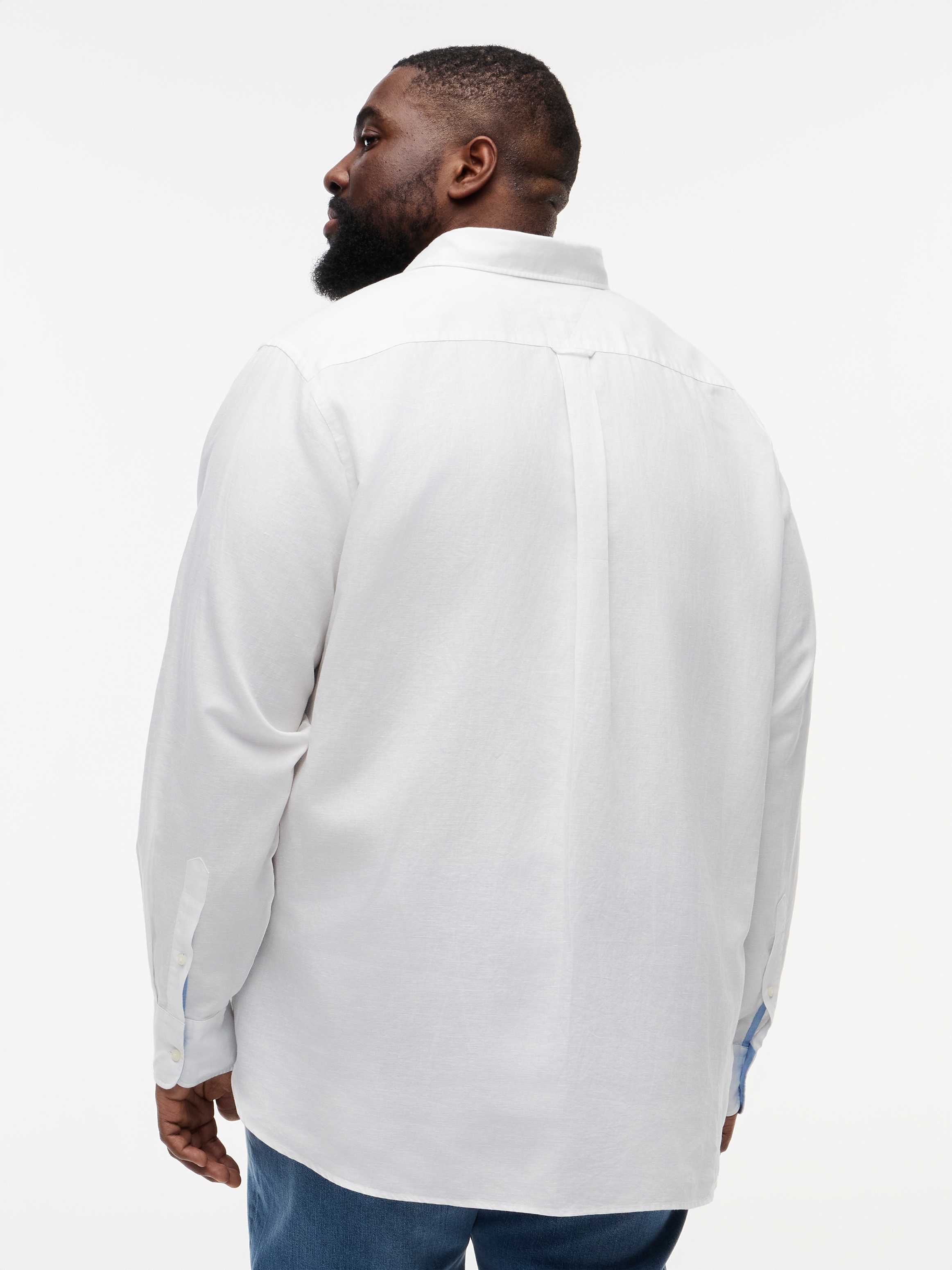 Tommy Hilfiger Big & Tall Langarmhemd »BT- LINEN« Große Größen Regular Fit Button-down-Leinenmix