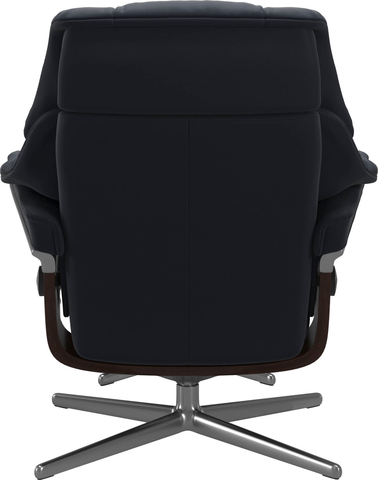 Stressless® Relaxsessel »Reno«, (Set, Relaxsessel mit Hocker), mit Hocker, mit Cross Base, Größe S, M & L, Holzakzent Braun