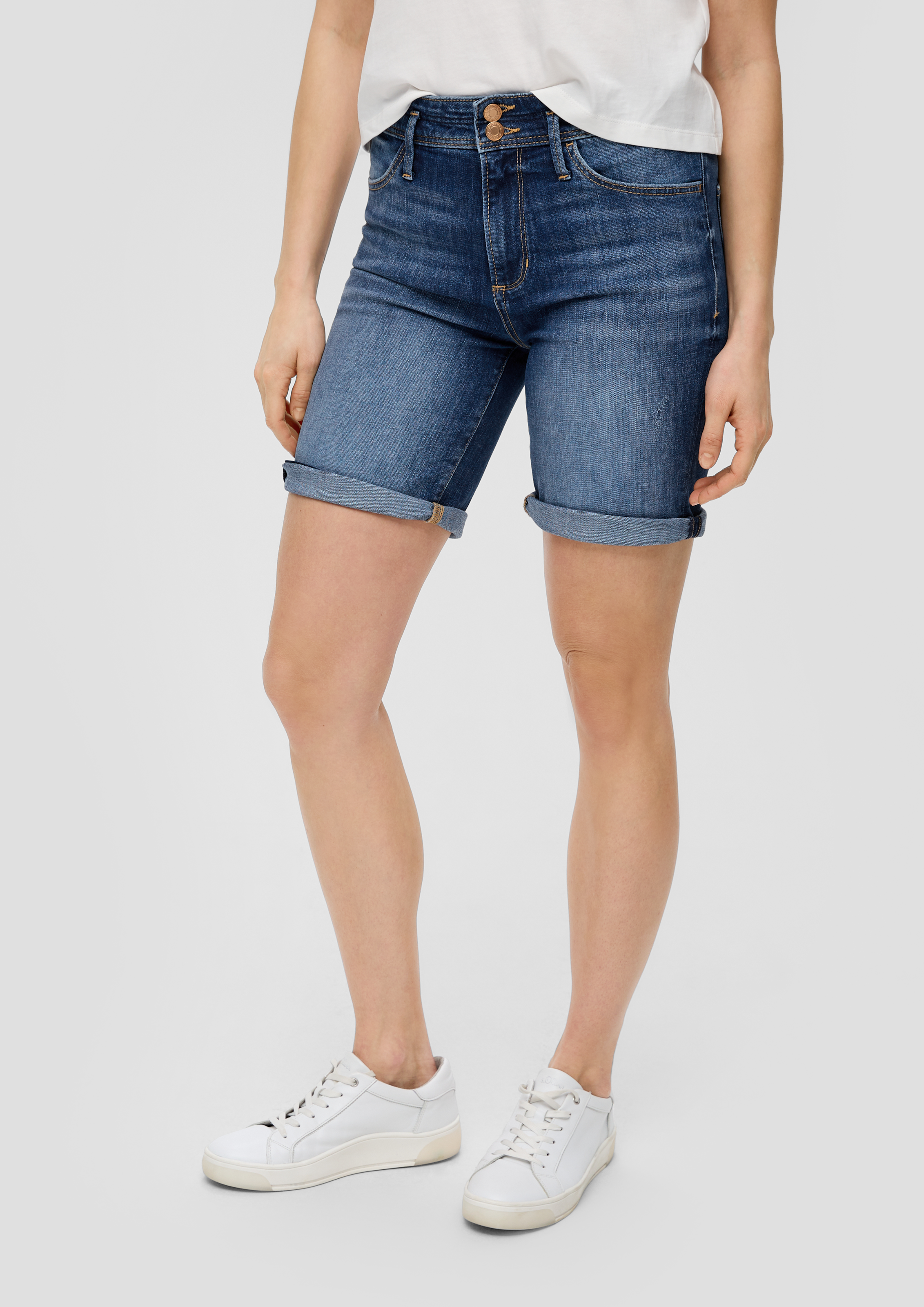 s.Oliver Jeansbermudas, in blauer Waschung