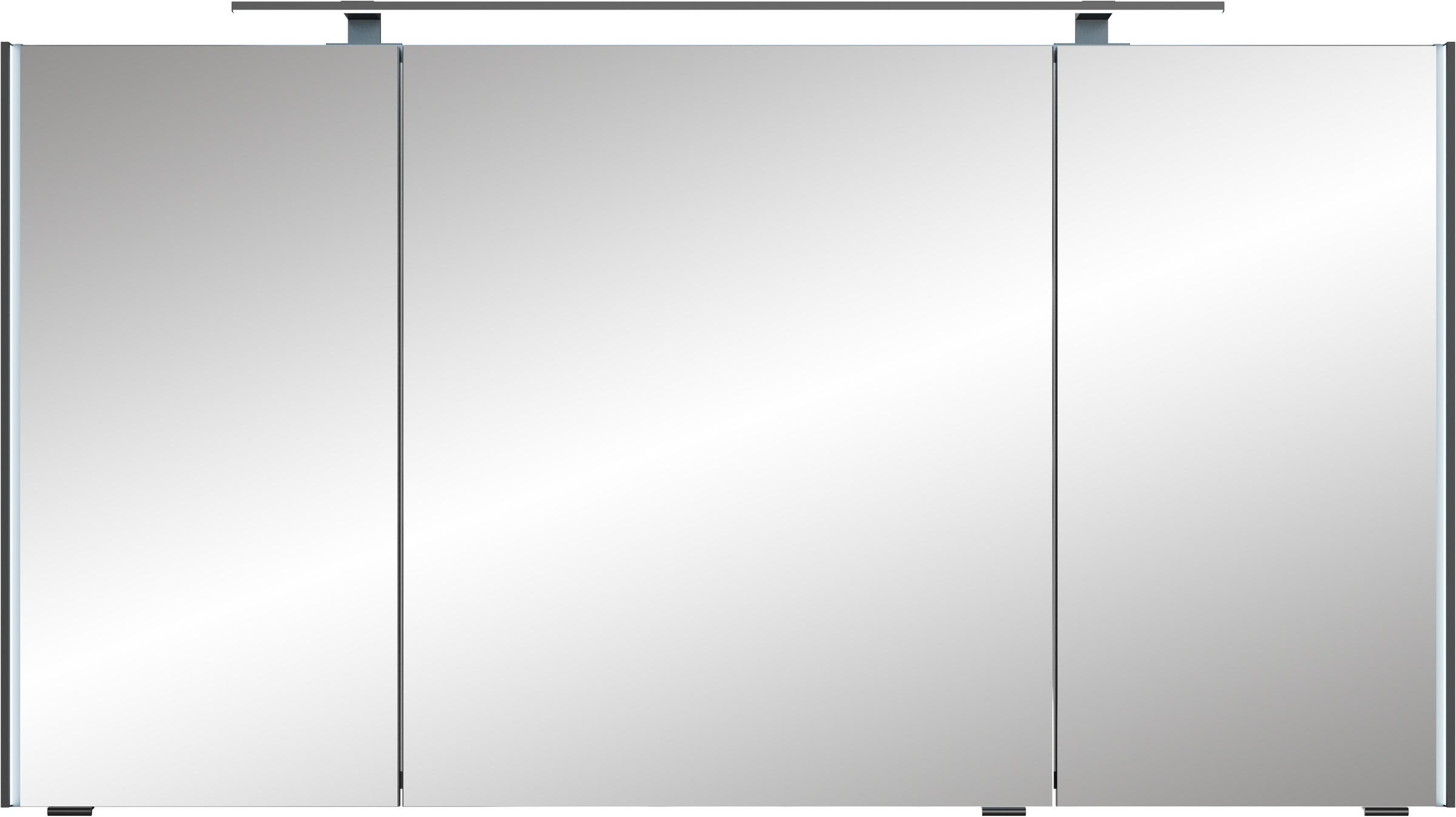 Saphir Badmöbel-Set »Serie 7045 2-teilig Mineralmarmor-Waschtisch mit LED-Spiegelschrank«, (Set, 2 St.), Badezimmer-Set 133,2 cm breit, inkl. Türdämpfer, 5 Türen, 2 Schubladen