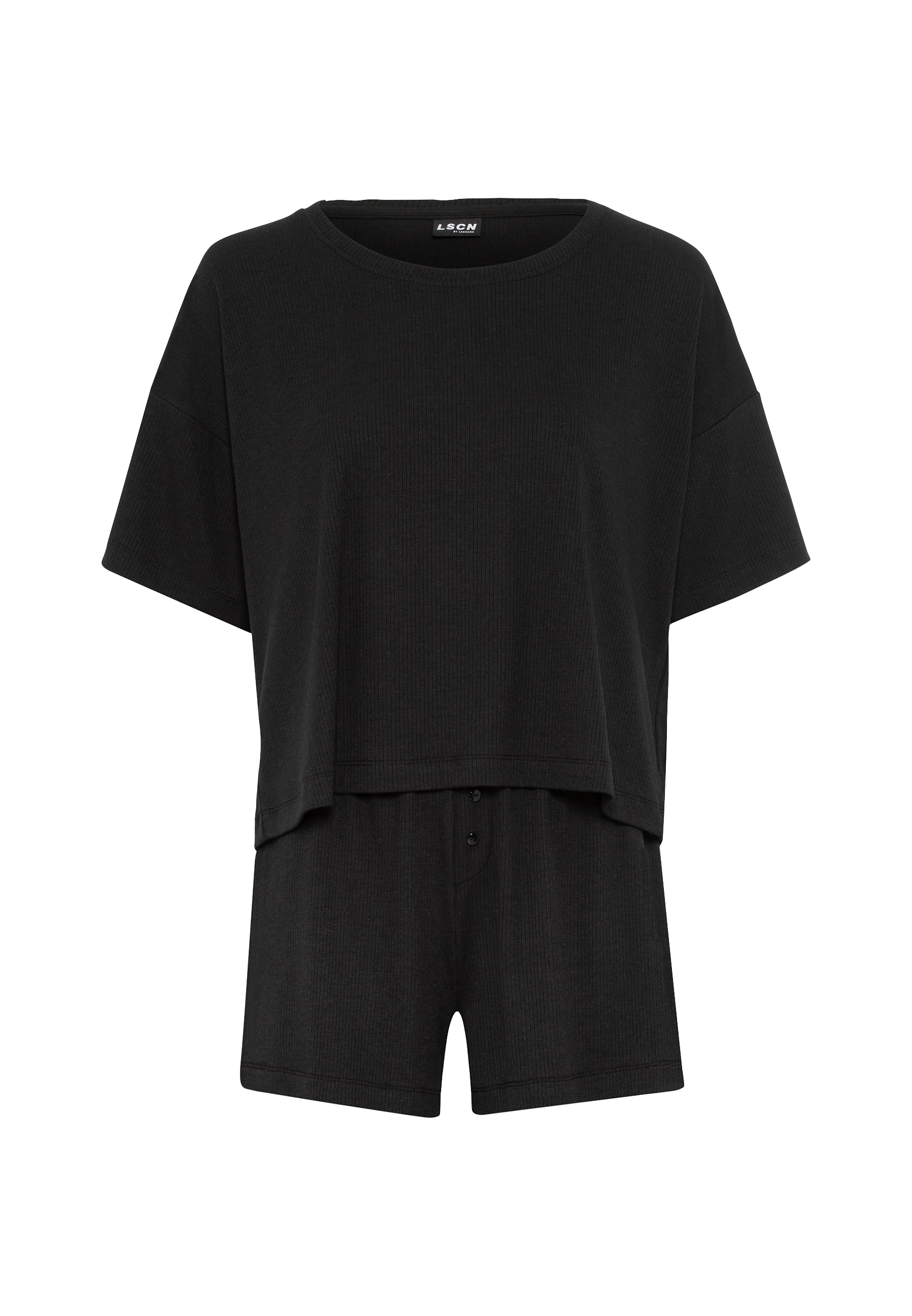 LSCN by LASCANA Shorty, (2 tlg.), mit kleiner Zierknopfleiste