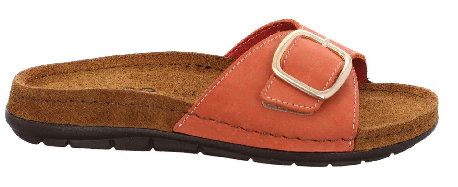 Rohde Pantolette »RODIGO«, Sommerschuh, Schlappen, Strandschuh, Badeschuh mit Leder-Softfußbett