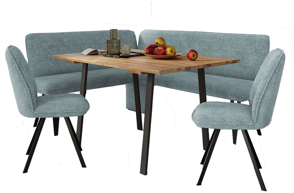 Eckbankgruppe OTTO HOME "Mily Essecke, Sitzgruppe, Eckbankgruppe, Küchenbankgruppe", blau (mineral blau, schwarz), B:205cm H:89cm T:164cm