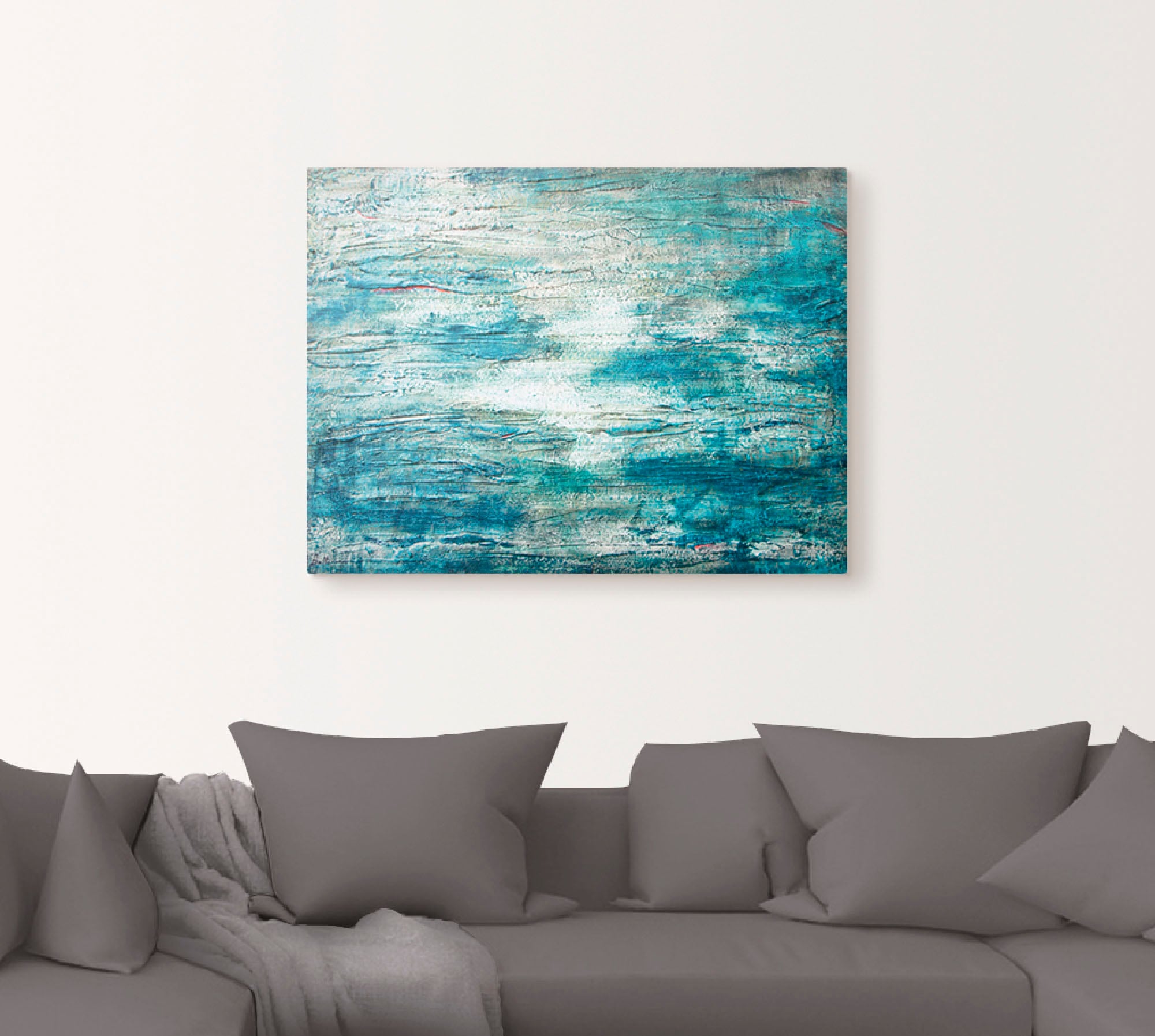 Artland Leinwandbild »abstrakte Malerei Aquarell« Gegenstandslos 1 Stk. tlg. auf Holzrahmen gespannt