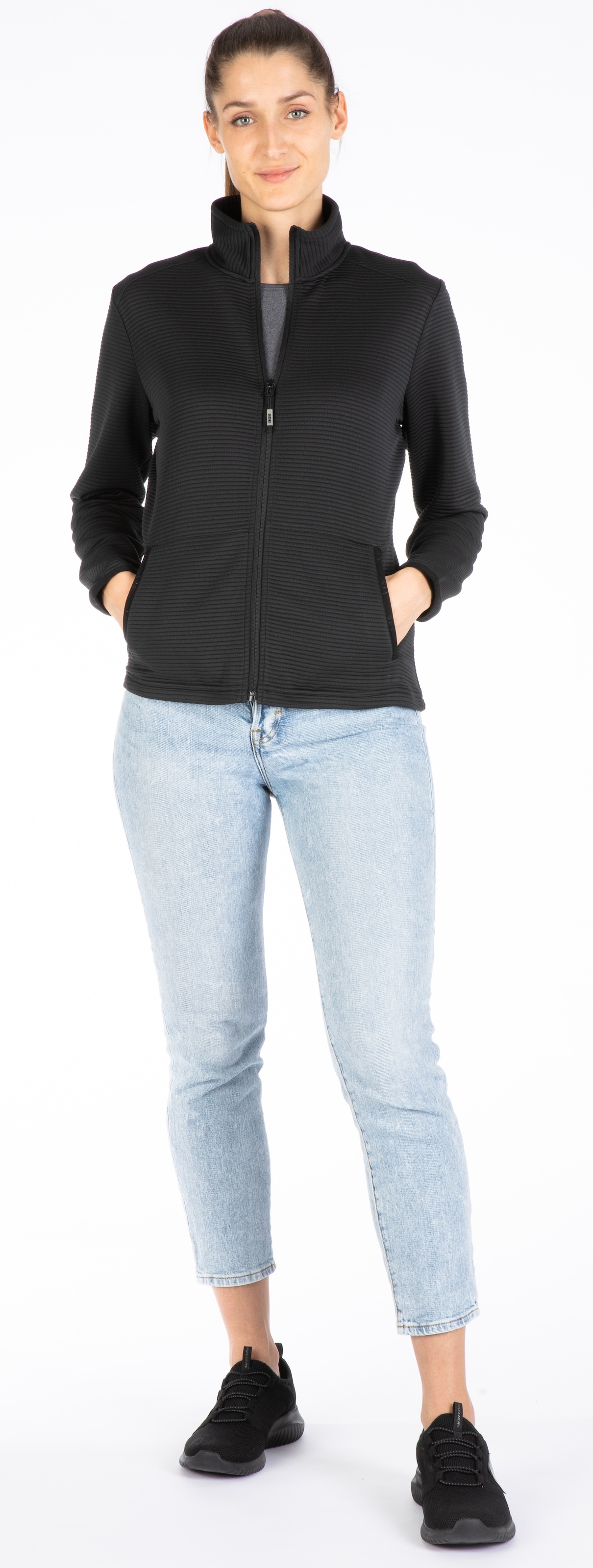 LPO Strickfleecejacke »XARA WMN« mit Stehkragen