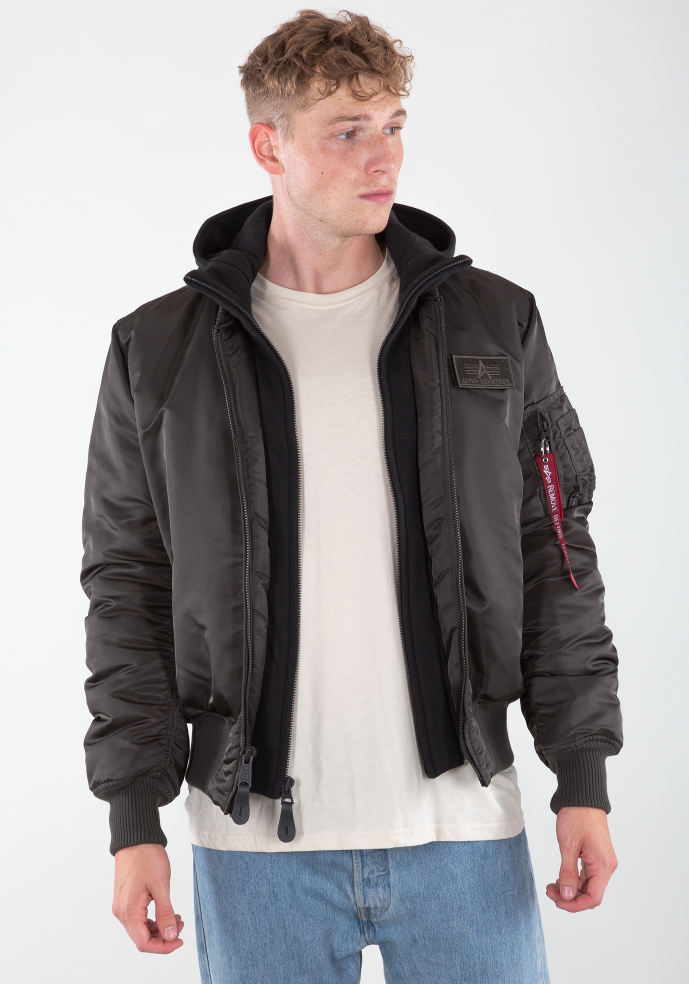 Alpha Industries Bomberjacke »MA-1 D-TEC«, mit Kapuze