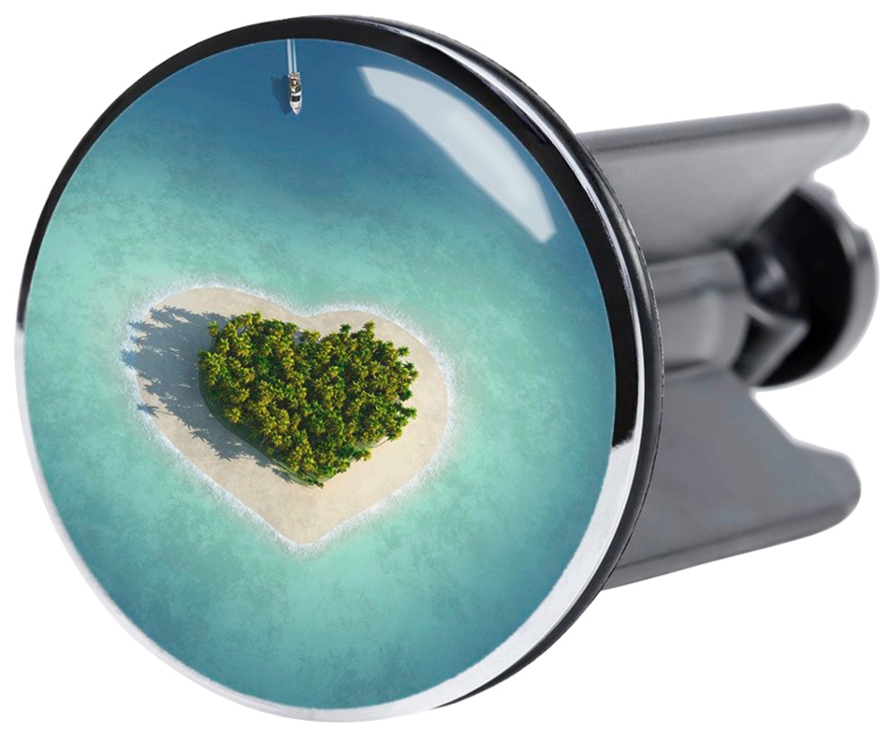 Sanilo Badaccessoire-Set »Dream Island«, (Komplett-Set, 3 tlg.), bestehend aus WC-Sitz, Badteppich und Waschbeckenstöpsel