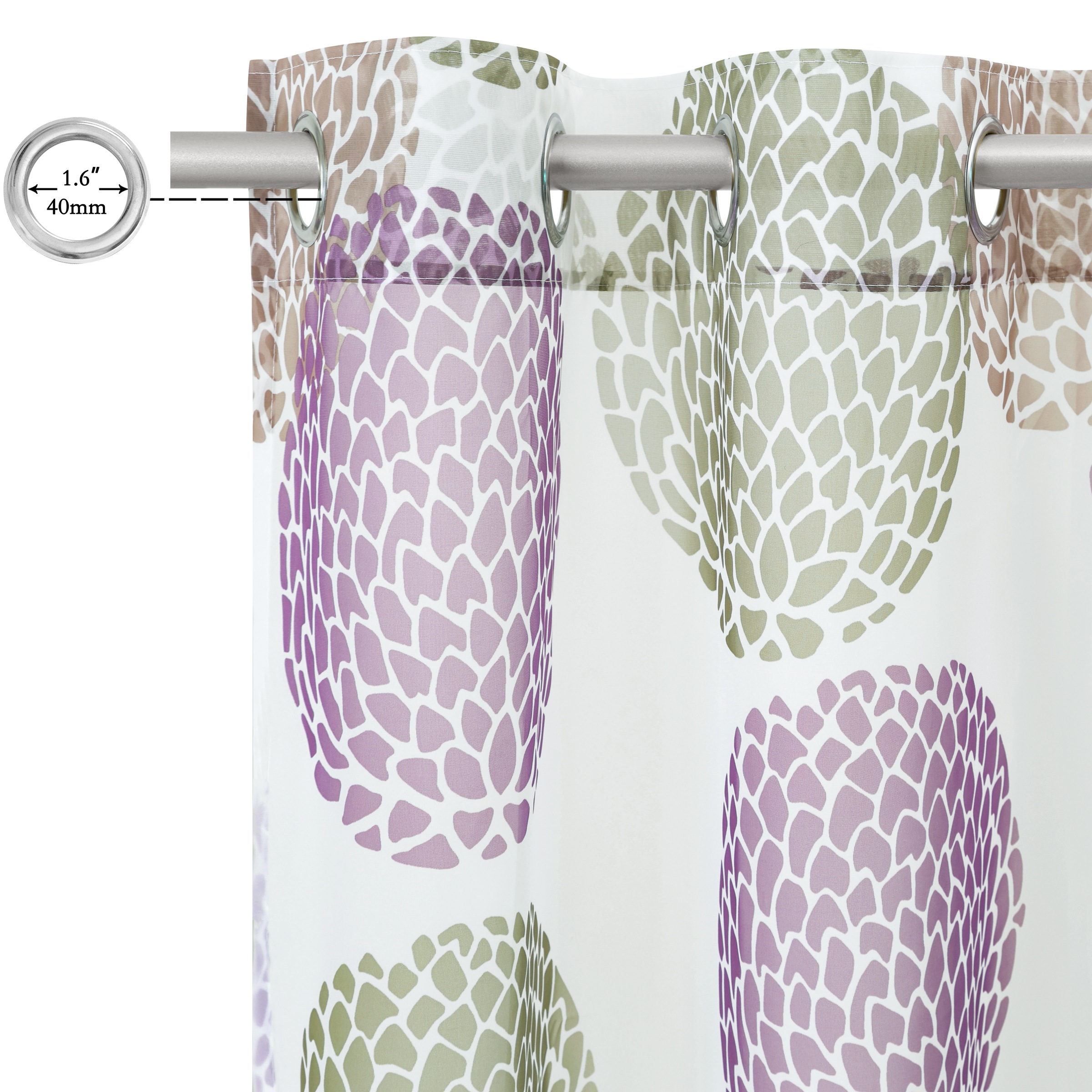 my home Gardine »BELEM«, (1 St.), 1 Schal, Polyester, Kreise