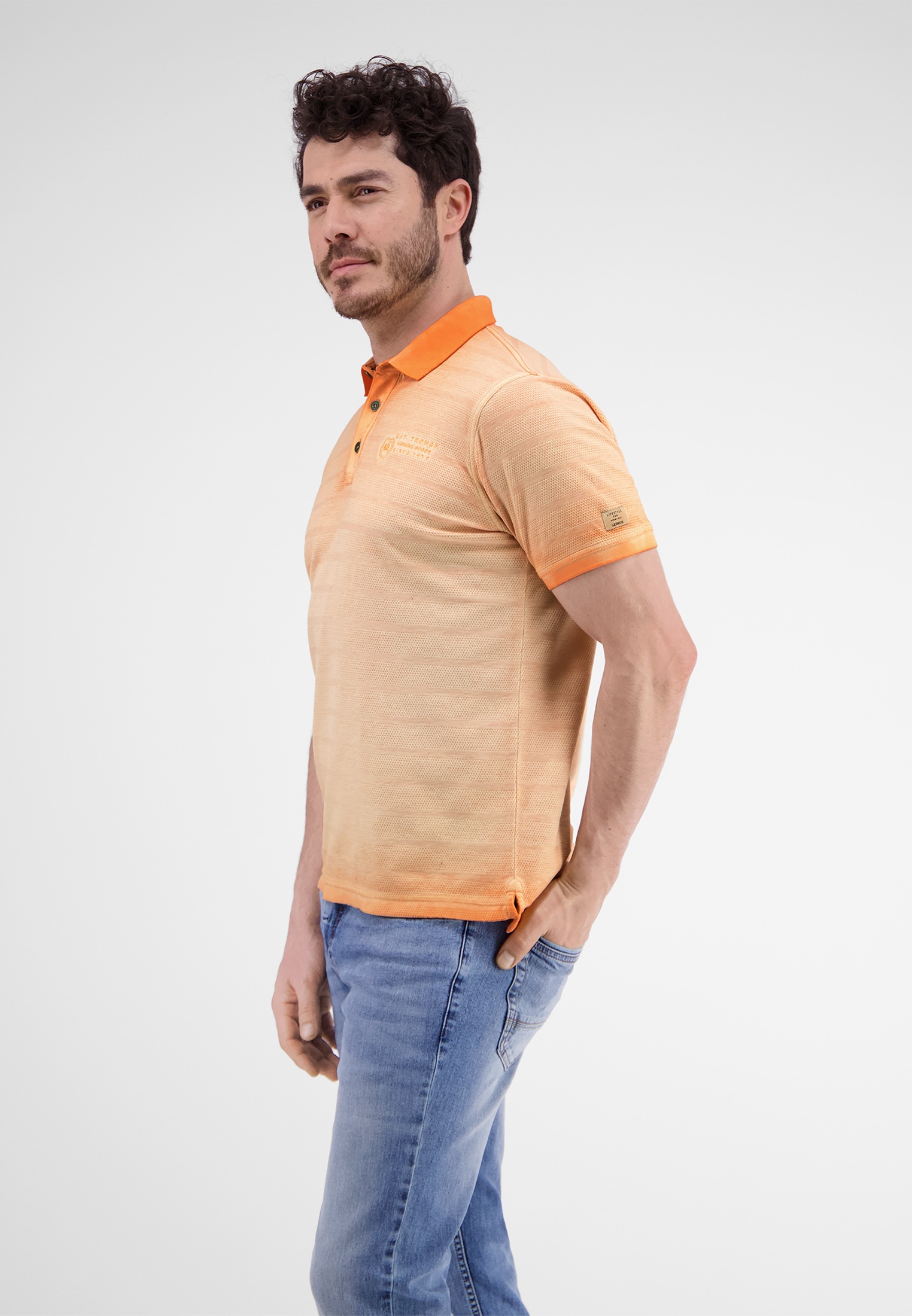 LERROS Poloshirt »LERROS Poloshirt, gestreift in Strukturqualität«