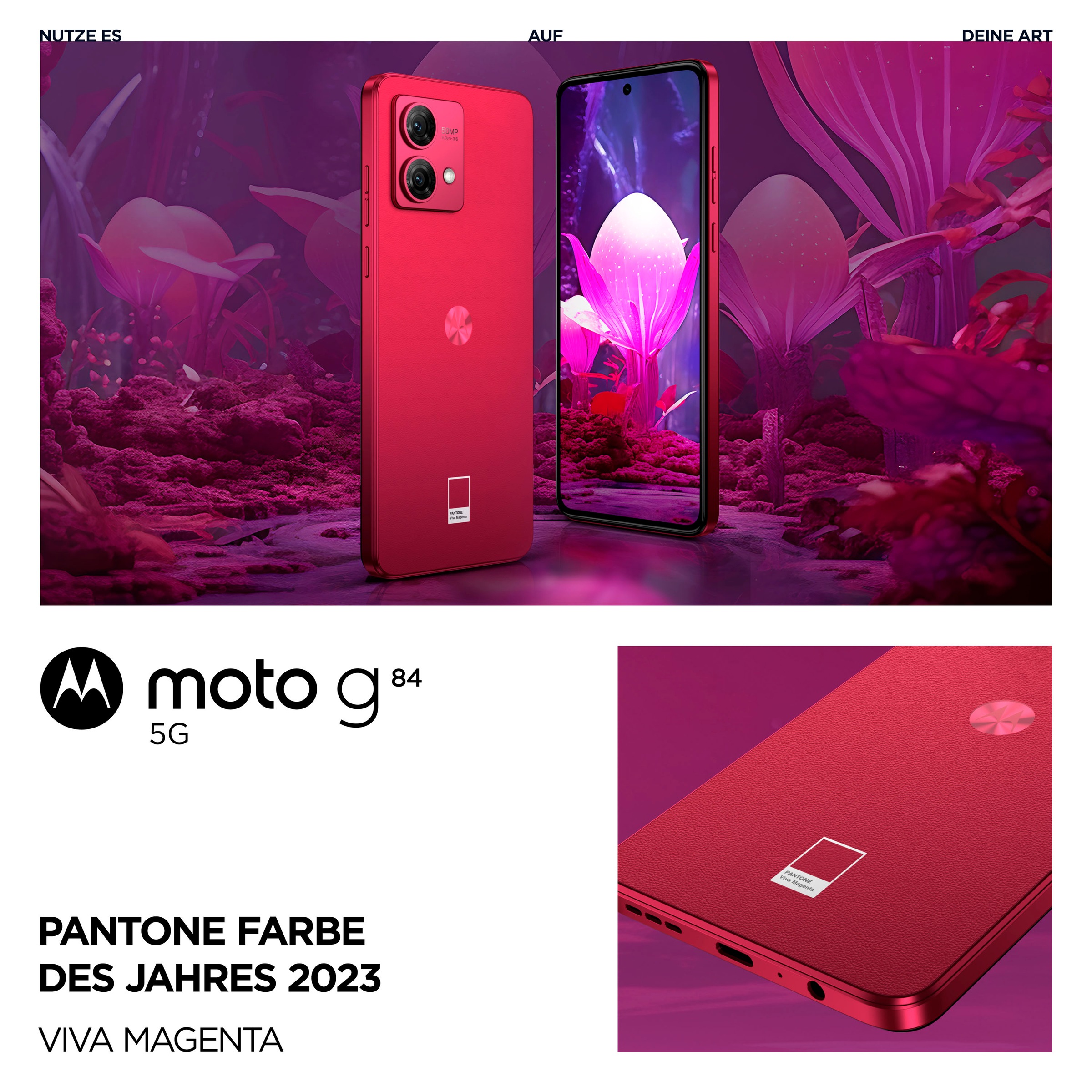 Motorola Smartphone »moto g84 5G«, Viva Magenta