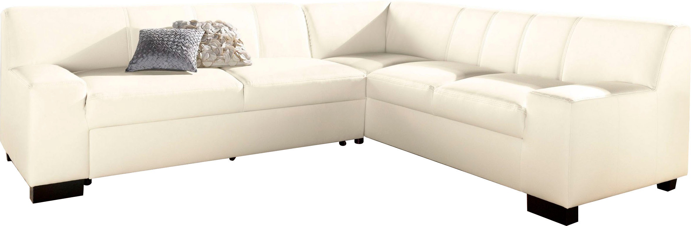 DOMO collection Ecksofa »Norma Top, elegant und modern, flache Armlehnen, L günstig online kaufen