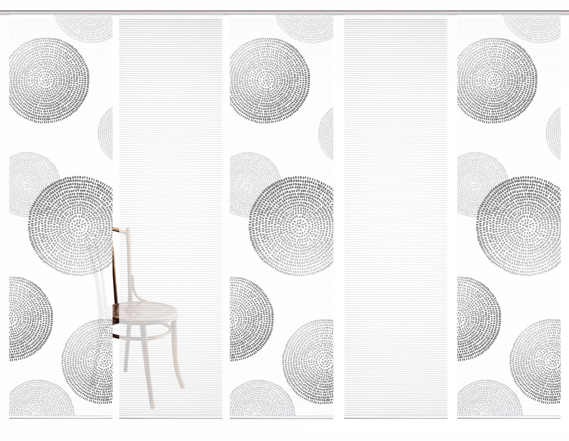 HOME in green Schiebegardine »GINNY« Paneelwagen 5 Stk. tlg. SET DIGITALDRU günstig online kaufen