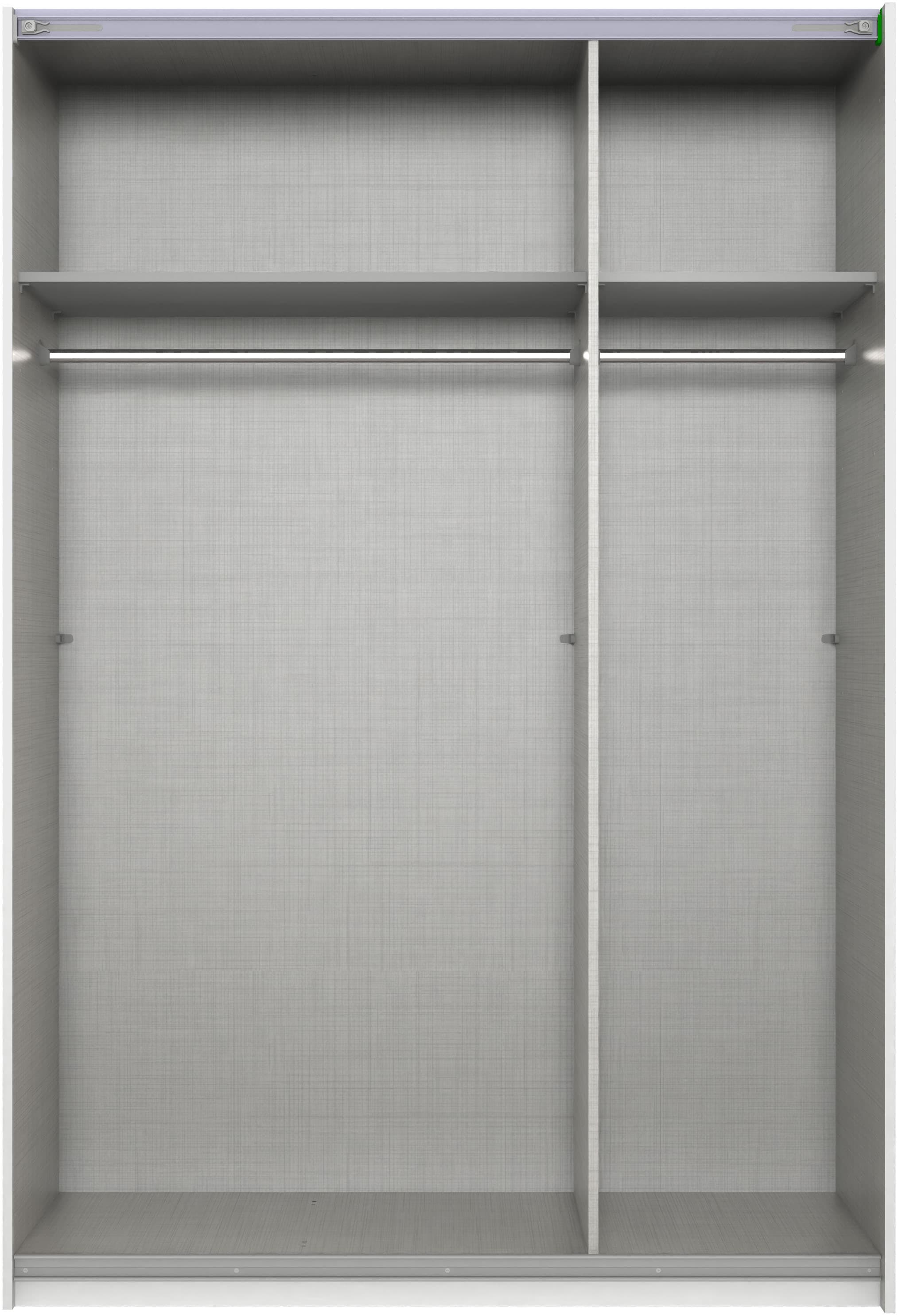 Wimex Kleiderschrank »Mugano, B/T/H 135 oder 180/65/198cm, Made in Germany«, (wähle Deine Ausstattung: Basic oder Premium!), 2 Schwebetüren mit oder ohne Spiegel, Metallgriffe
