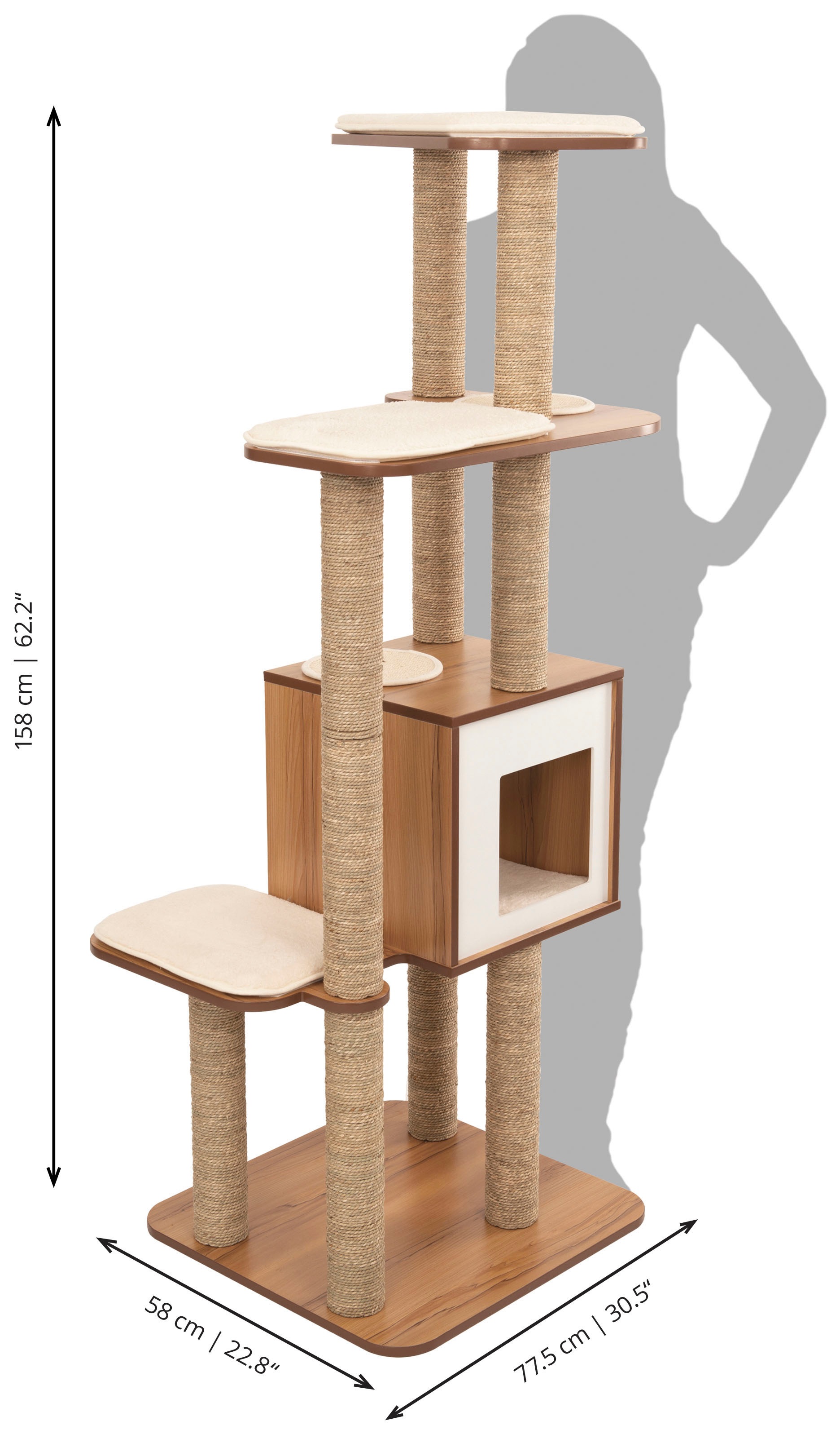 6. Bild von Vesper Kratzbaum, hoch, BxTxH: 77,5x58x158 cm