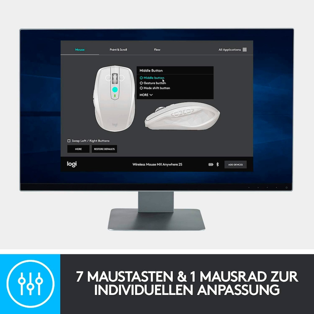 Logitech Maus »MX Anywhere 2S Wireless Mouse«