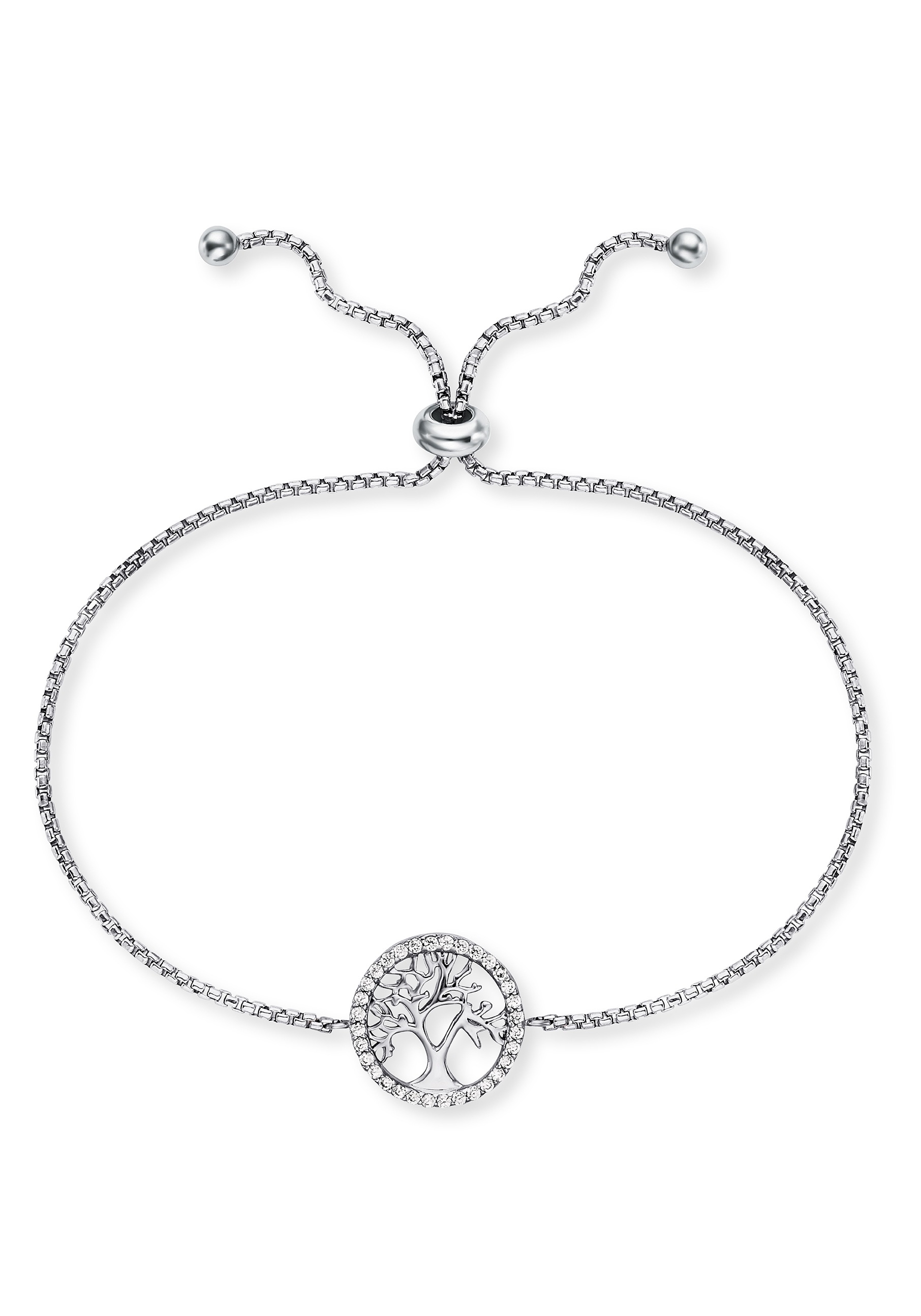 Bild von Engelsrufer Silberarmband »LEBENSBAUM SILBER, ERB-LILTREE-ZI«, mit Zirkonia (synth.)