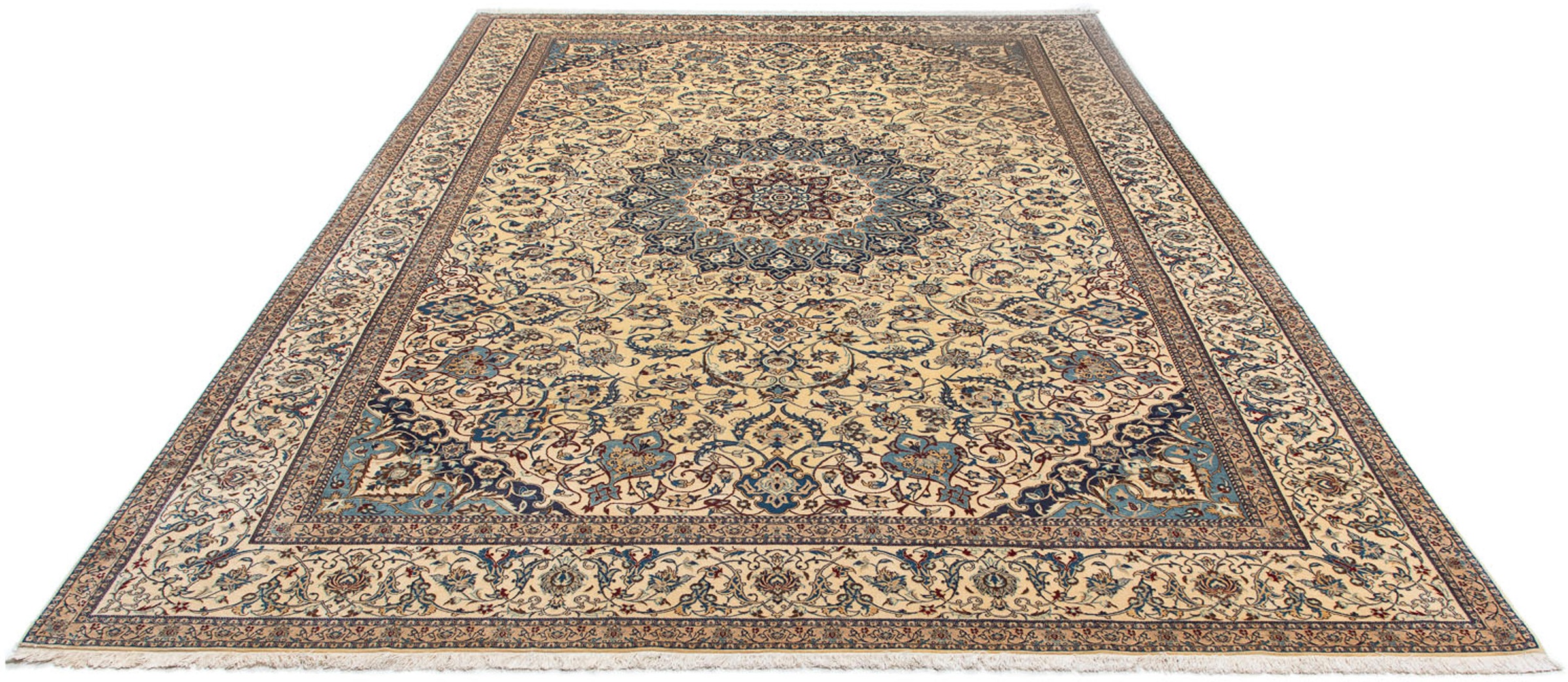 morgenland Orientteppich »Perser - Nain - 368 x 256 cm - beige«, rechteckig günstig online kaufen