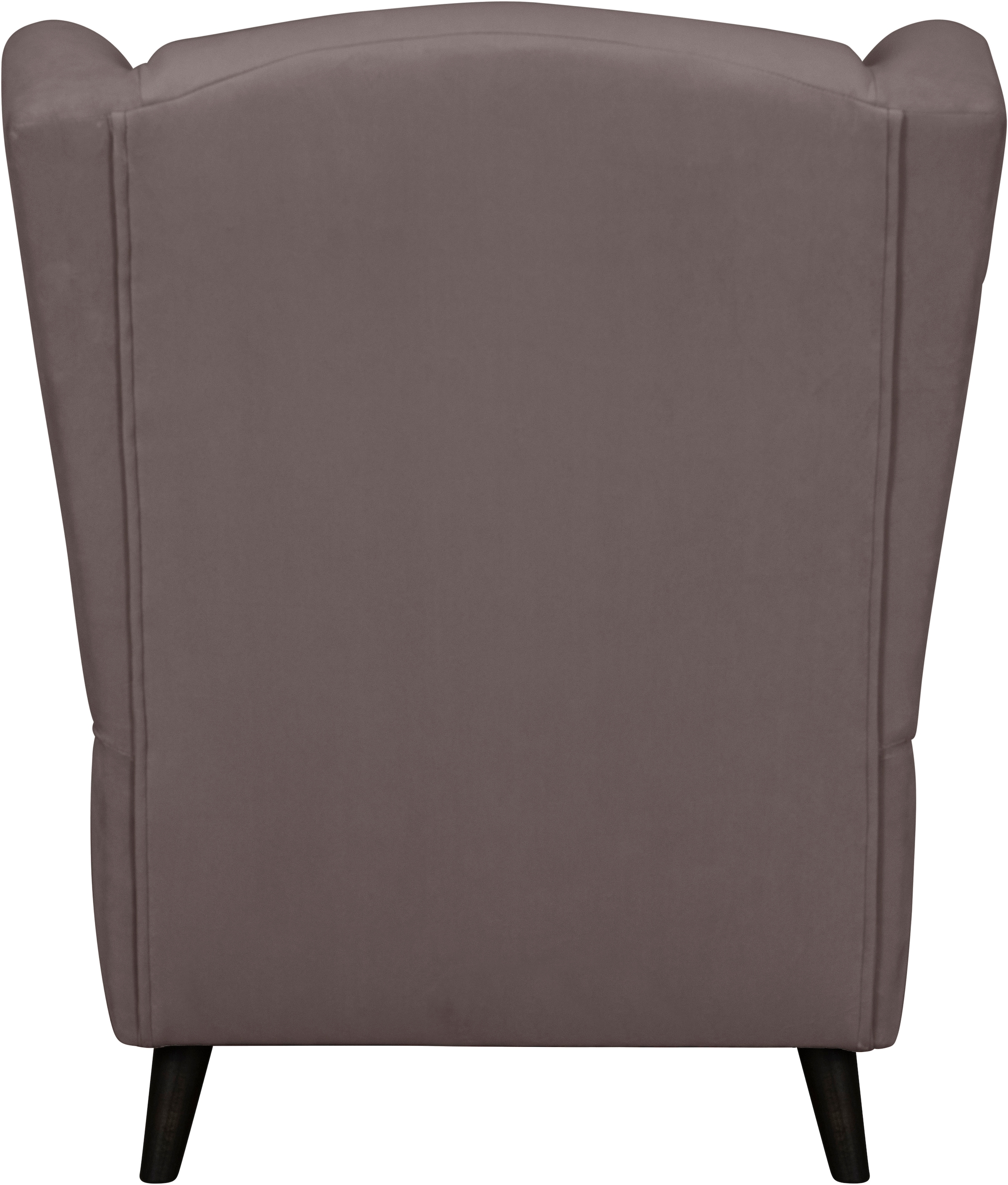 Home affaire Sessel »Ohrensessel CHISTELLE, wahlweise mit Polsterhocker«, mit Wellenunterfederung, Maße: B/T/H: 81/87/99 cm