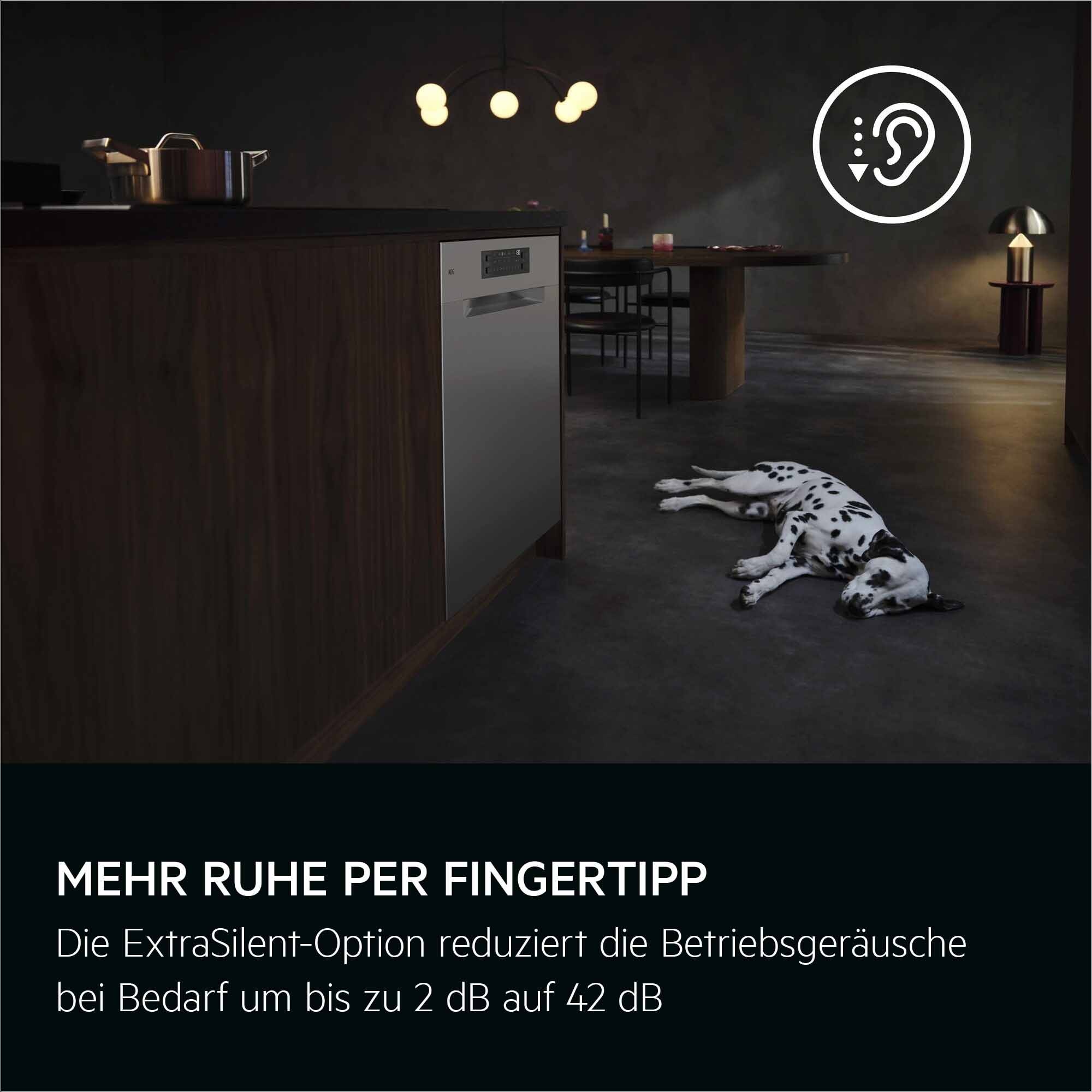 AEG Unterbaugeschirrspüler 7000 »GU7200A1SCM« Wassersparende Spülmaschine: 8,4l im Eco-Programm-effiziente Reinigung