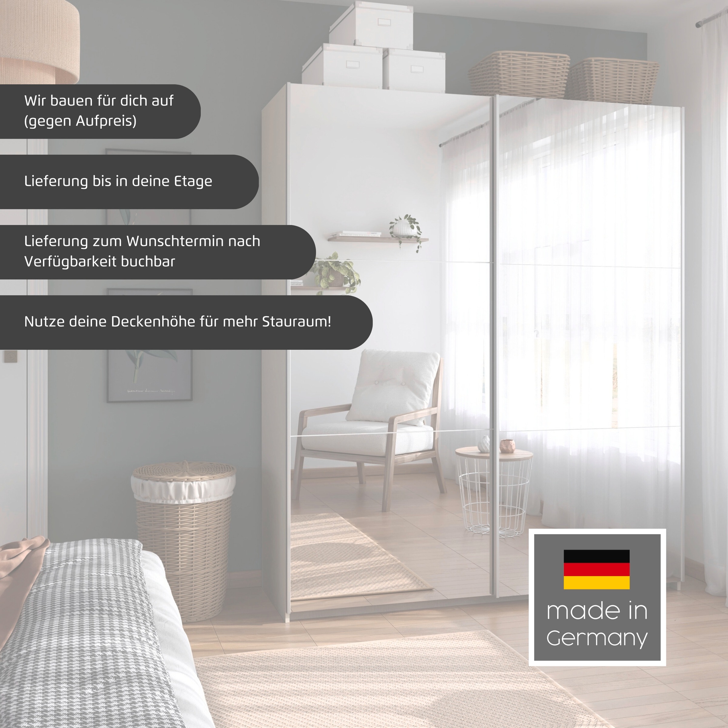 rauch Kleiderschrank »Schwebetürenschrank Schrank Garderobe Wäscheschrank A günstig online kaufen