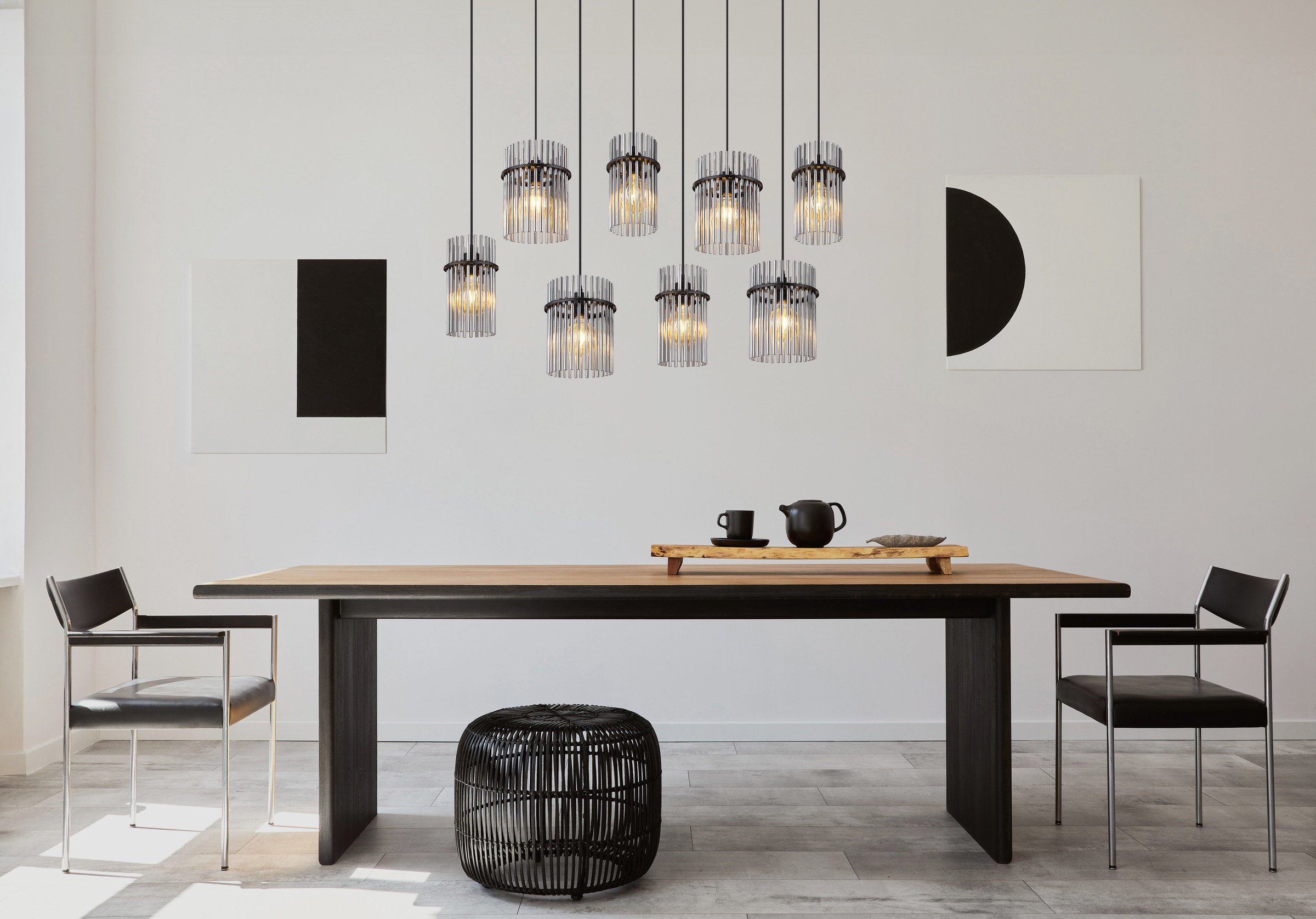 GLOBO LIGHTING Hängeleuchte »GORLEY« E27 1 Stk. Hängelampe Glasstäbe rauchf günstig online kaufen