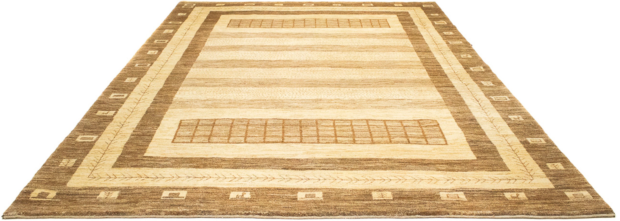 morgenland Wollteppich »Gabbeh - Perser - 336 x 249 cm - beige«, rechteckig günstig online kaufen