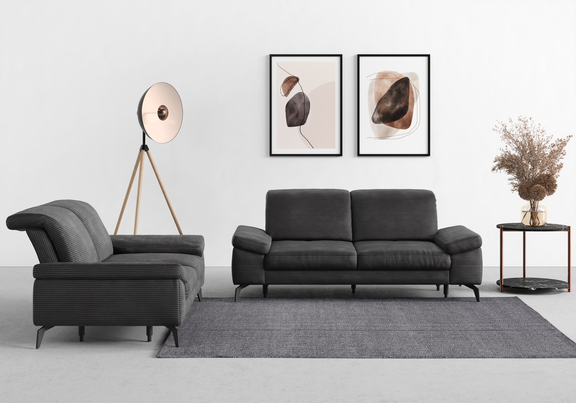 sit&more 2,5-Sitzer »Cabana«, Breite 211 cm, mit oder ohne Sitztiefen-, und Kopfteilfunktion