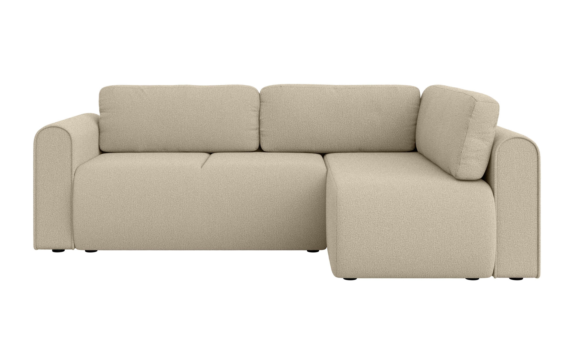 INOSIGN Ecksofa »Zacharia wahlweise Schlafsofa mit Bettkasten, B/T/H 250/166/86 cm«, L-Form mit Wellenunterfederung, Ottomane rechts oder links bestellbar