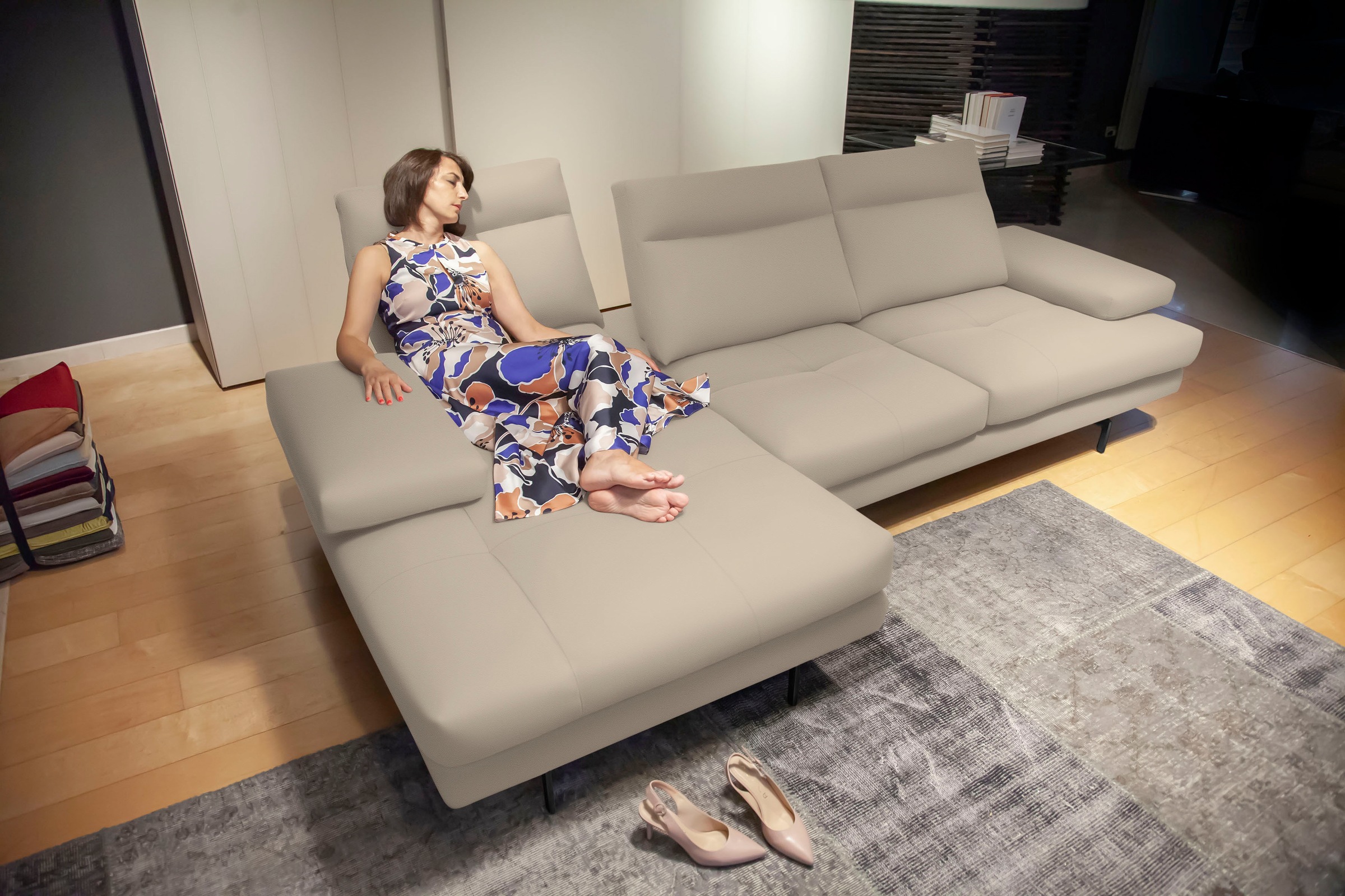 CALIA ITALIA Ecksofa »Toby Wing, L-Form, Multifunktionssofa, edel und beque günstig online kaufen