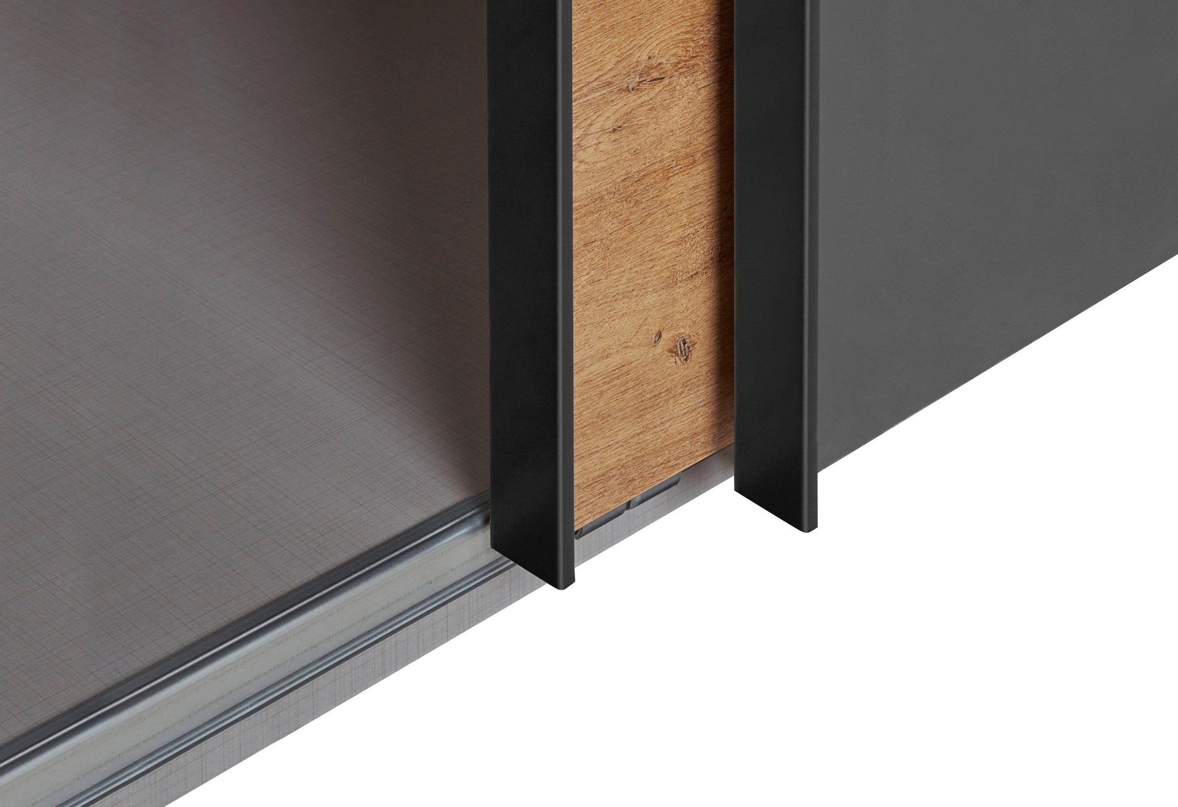 Wimex Schwebetürenschrank »Malmö, Kleiderschrank wahlweise mit oder ohne Spiegel«, Kleiderschrank im Industrial Design, 225 oder 270cm breit