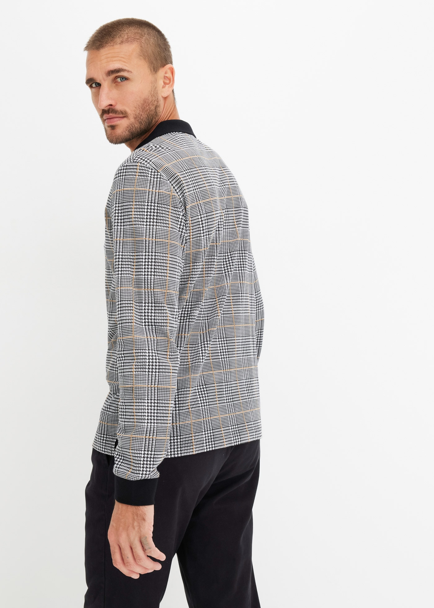 bonprix Poloshirt »Piqué Polo-Langarmshirt aus Baumwolle« Piqué Polo-Langarmshirt aus Baumwolle