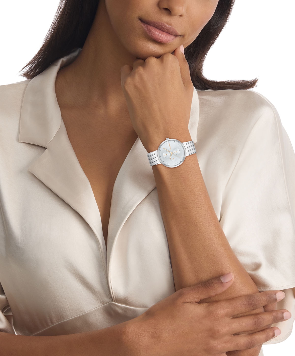 Calvin Klein Multifunktionsuhr »CREATE«, Quarzuhr, Armbanduhr, Damenuhr, Datum, Edelstahlarmband