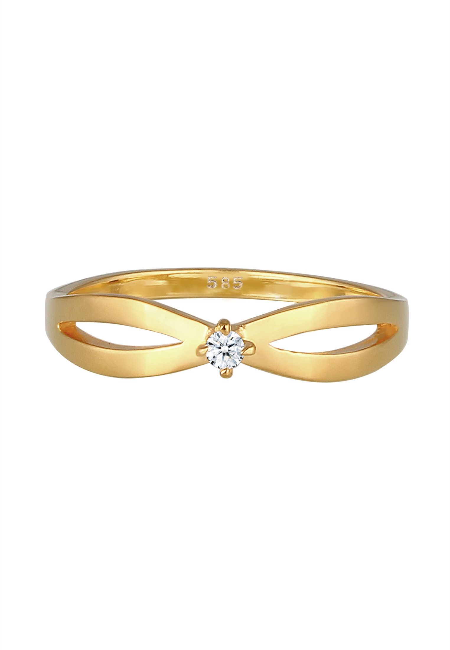 Elli DIAMONDS Verlobungsring »Diamant Weiß Brillantschliff (0.03 ct) 585 Gelbgold«