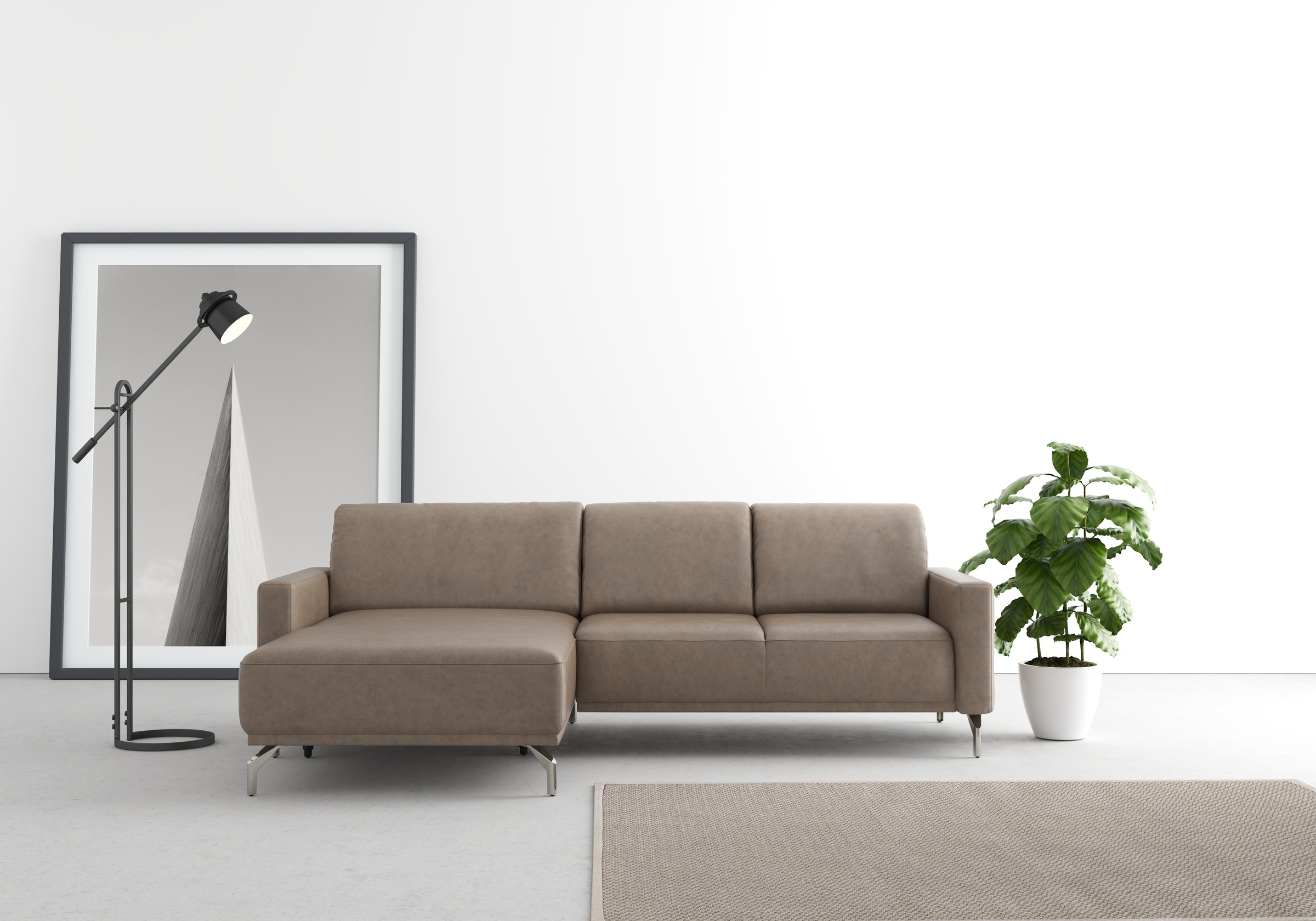 sit&more Ecksofa »Bailando L-Form«, wahlweise mit Kopfteilverstellung und Vorziehsitz, motorisch