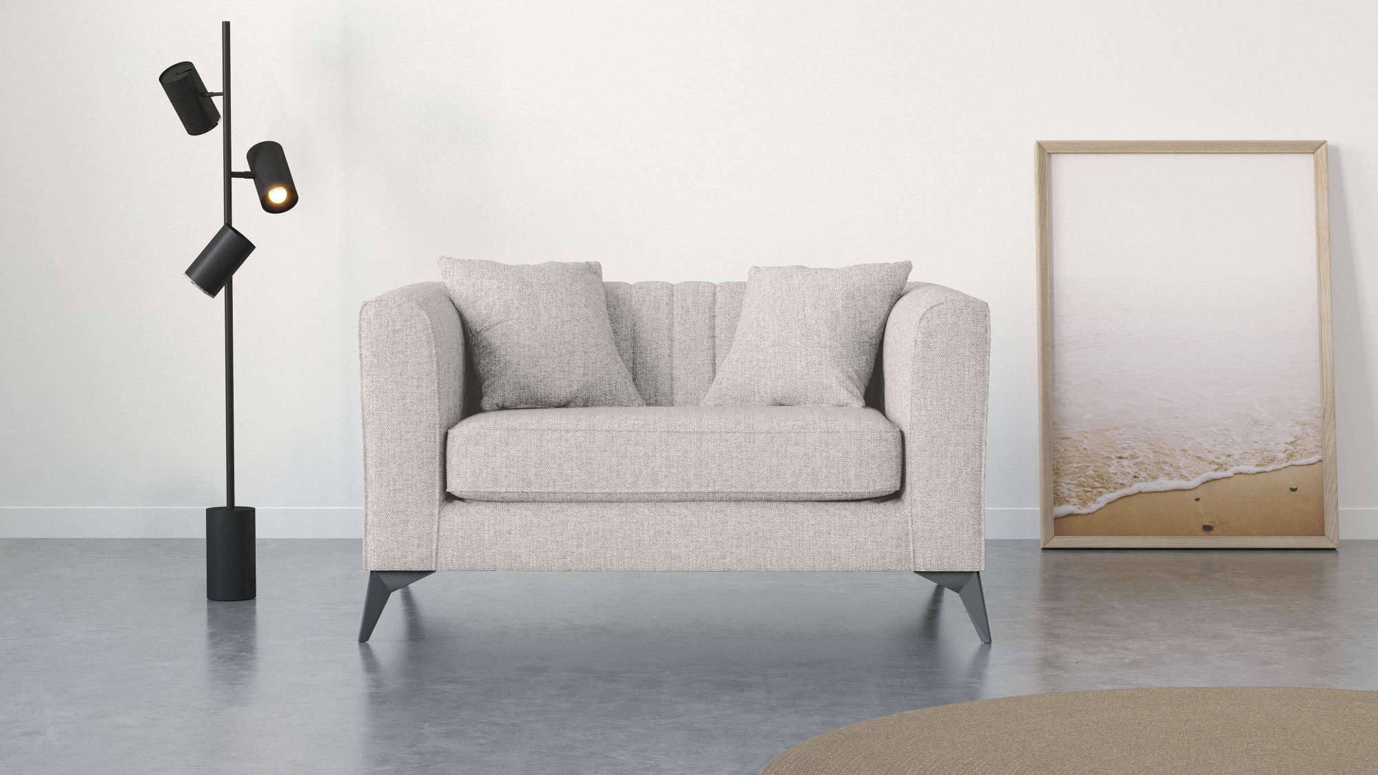 Places of Style Loveseat »MATTHEW Loungesessel, Maße B/T/H: 130/86/74 cm«, günstig online kaufen