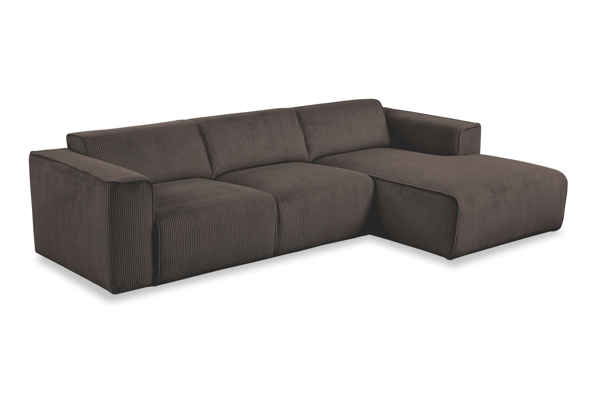 andas Ecksofa »Noord«, L-Form, mit Kedernaht, Breite 281 cm, Cord, Struktur, Webstoff