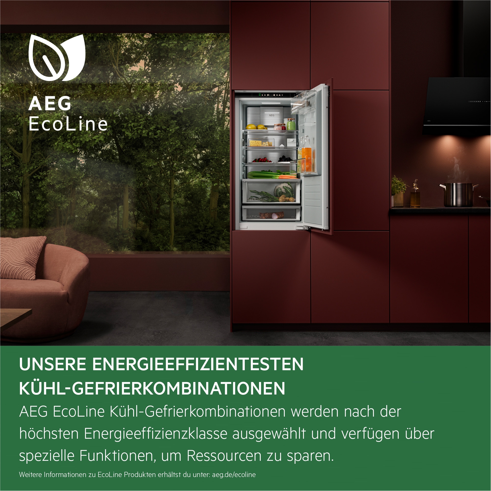 AEG Einbaukühlgefrierkombination Serie 9000 »TC9VS181BC«, MultiChill-Null-Grad-Schublade -3°C bis +5°C wählbar, WiFi, NoFrost