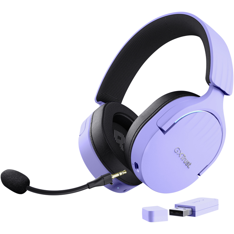 TRUST Gaming-Headset »GXT491 Fayzo« A2DP Bluetooth Mikrofon abnehmbar Noise-Cancelling purple