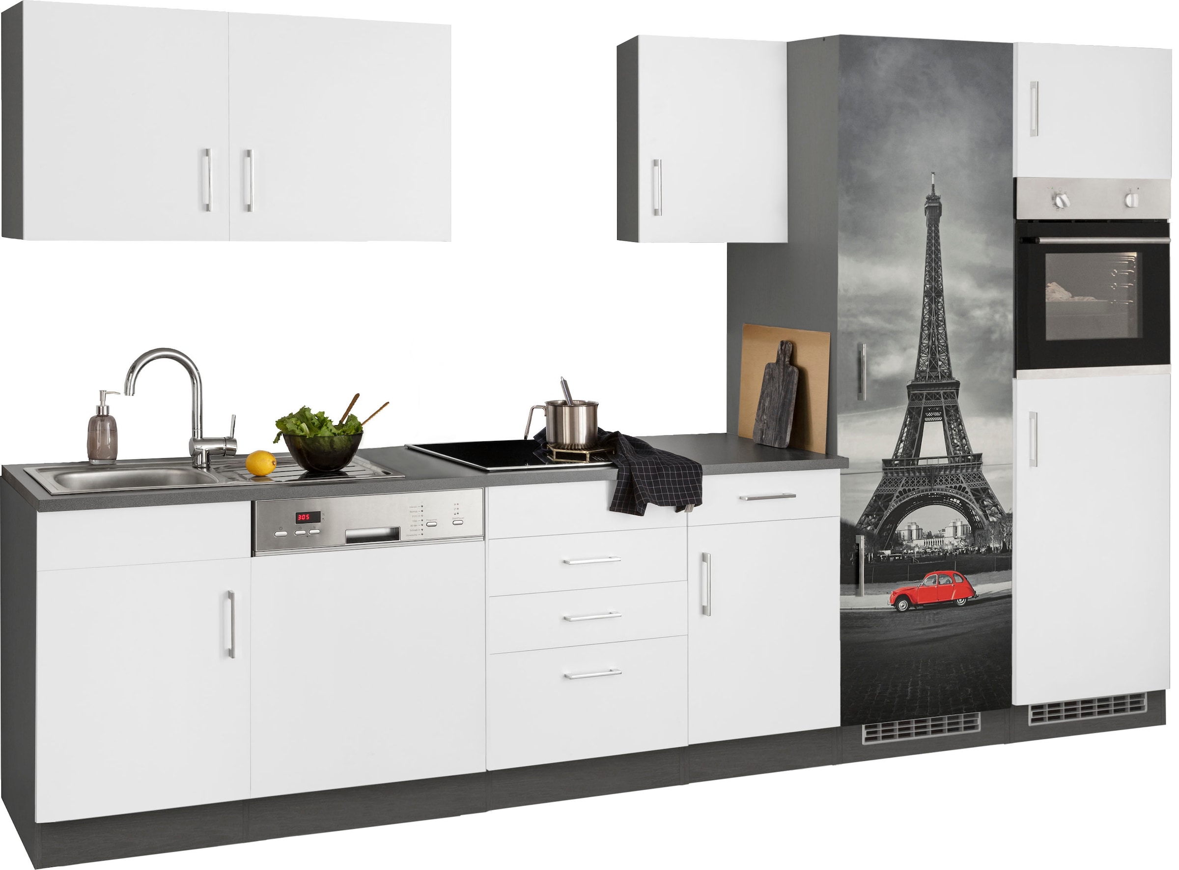 HELD MÖBEL Küchenzeile »Paris«, ohne E-Geräte, Breite 340 cm
